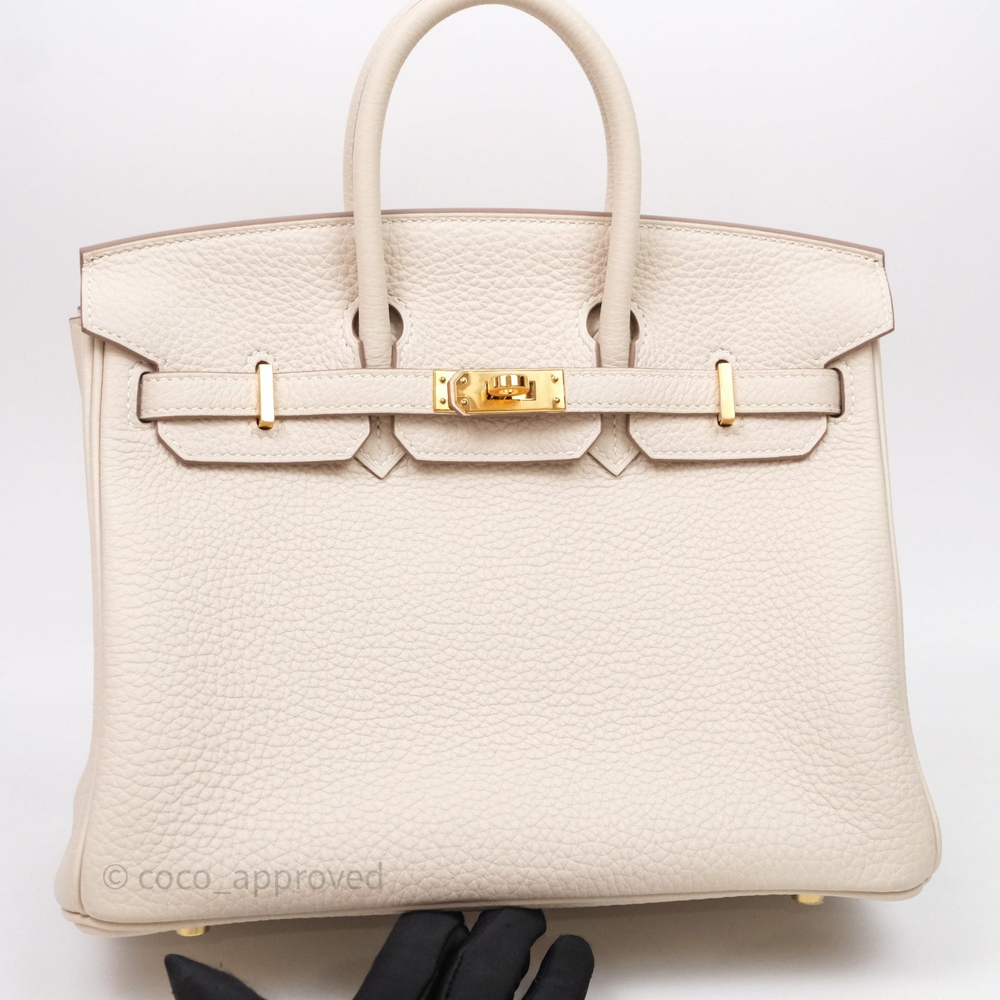 Hermès Birkin 25 Craie 10 Togo Gold Hardware