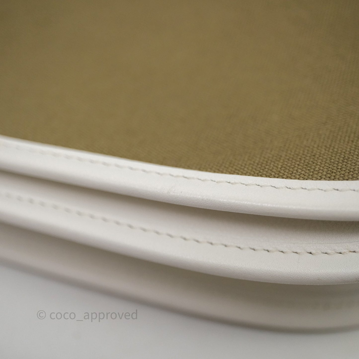 Hermes Evelyne III 29 Khaki/ White Palladium Hardware