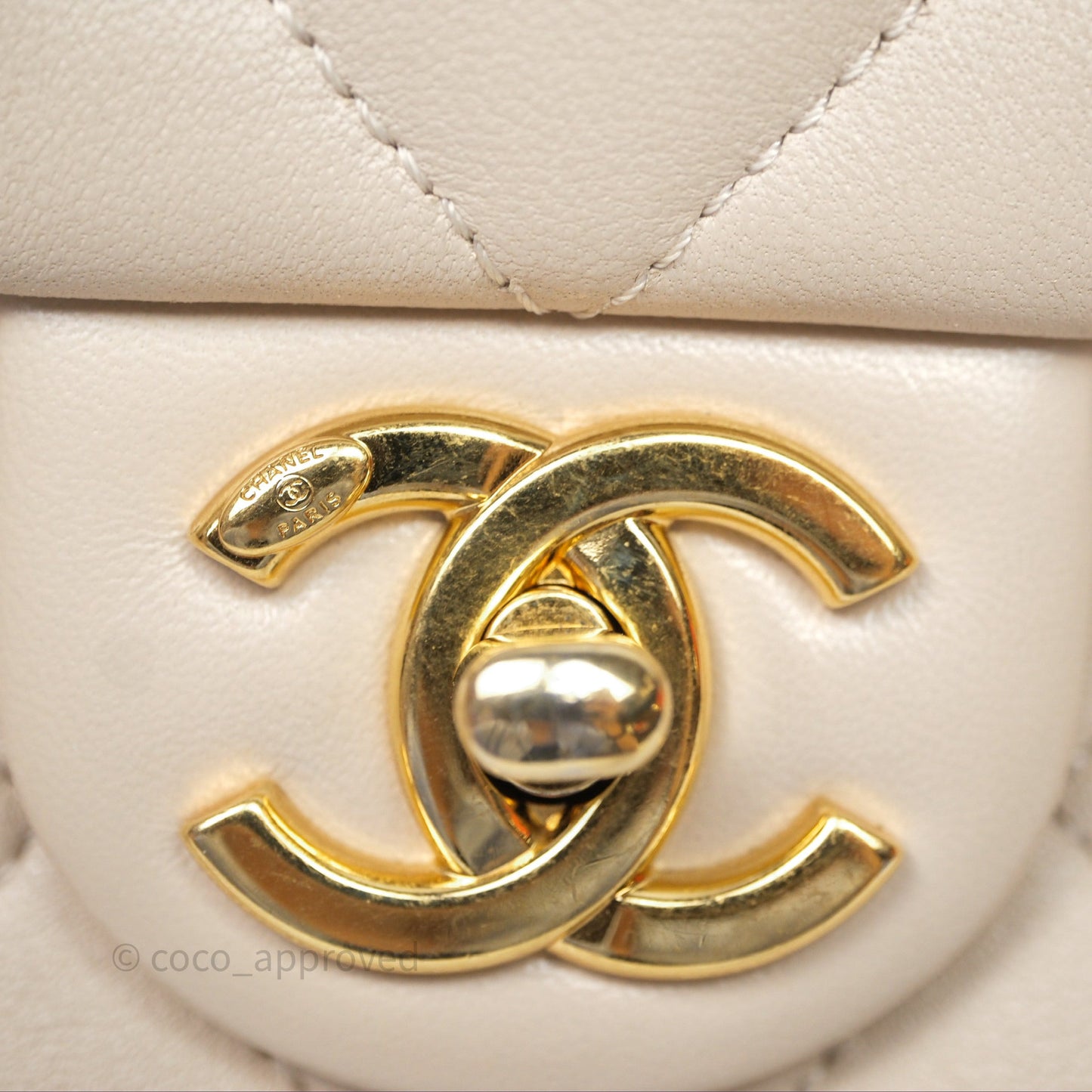 Chanel Funky Town Flap Beige Aged Gold Hardware