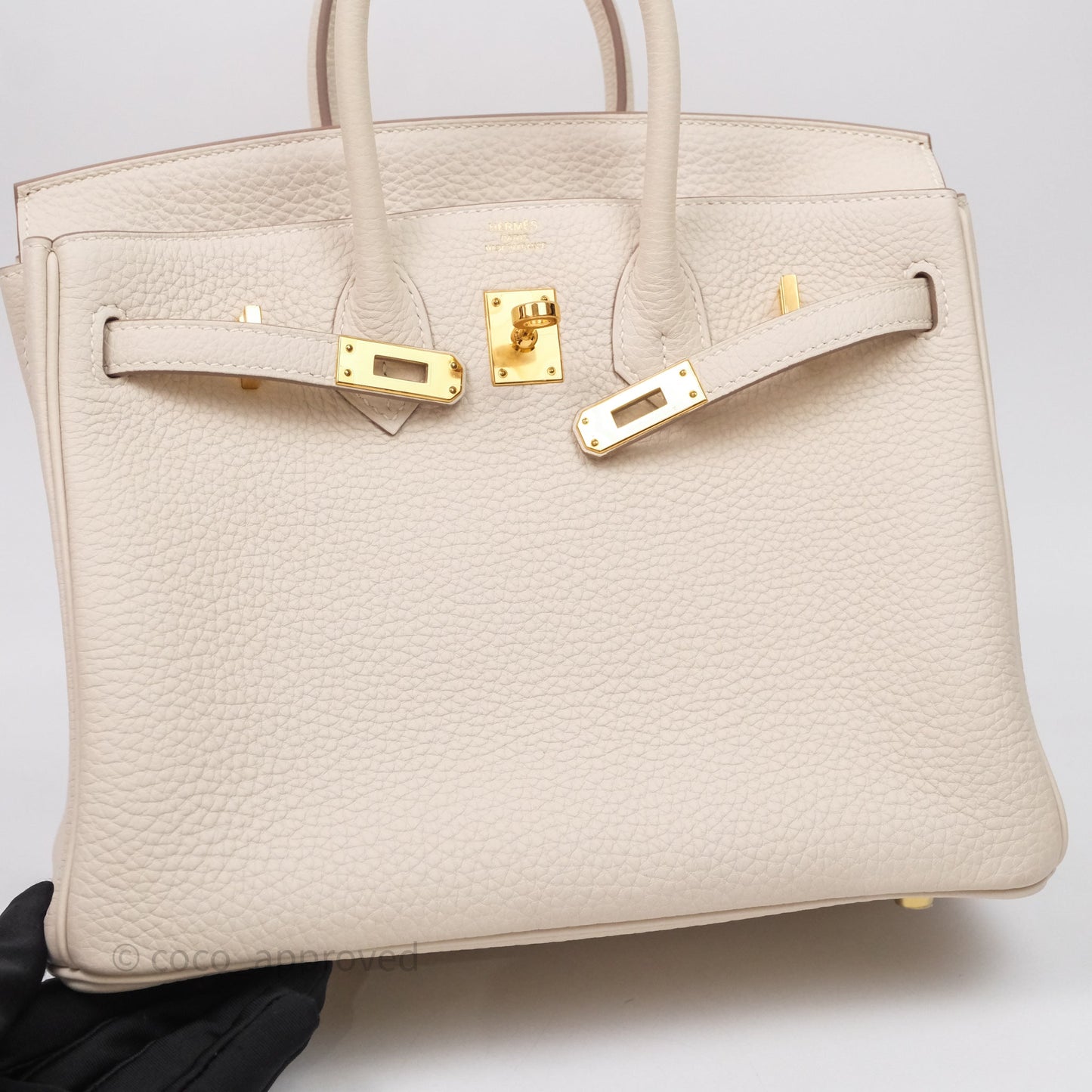 Hermès Birkin 25 Craie 10 Togo Gold Hardware