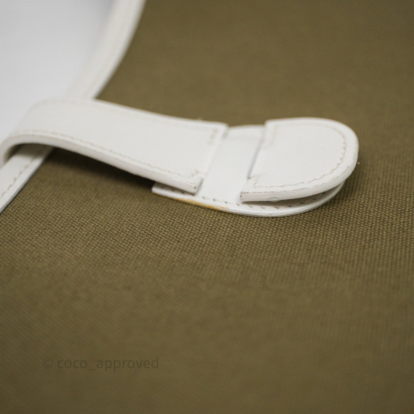Hermes Evelyne III 29 Khaki/ White Palladium Hardware