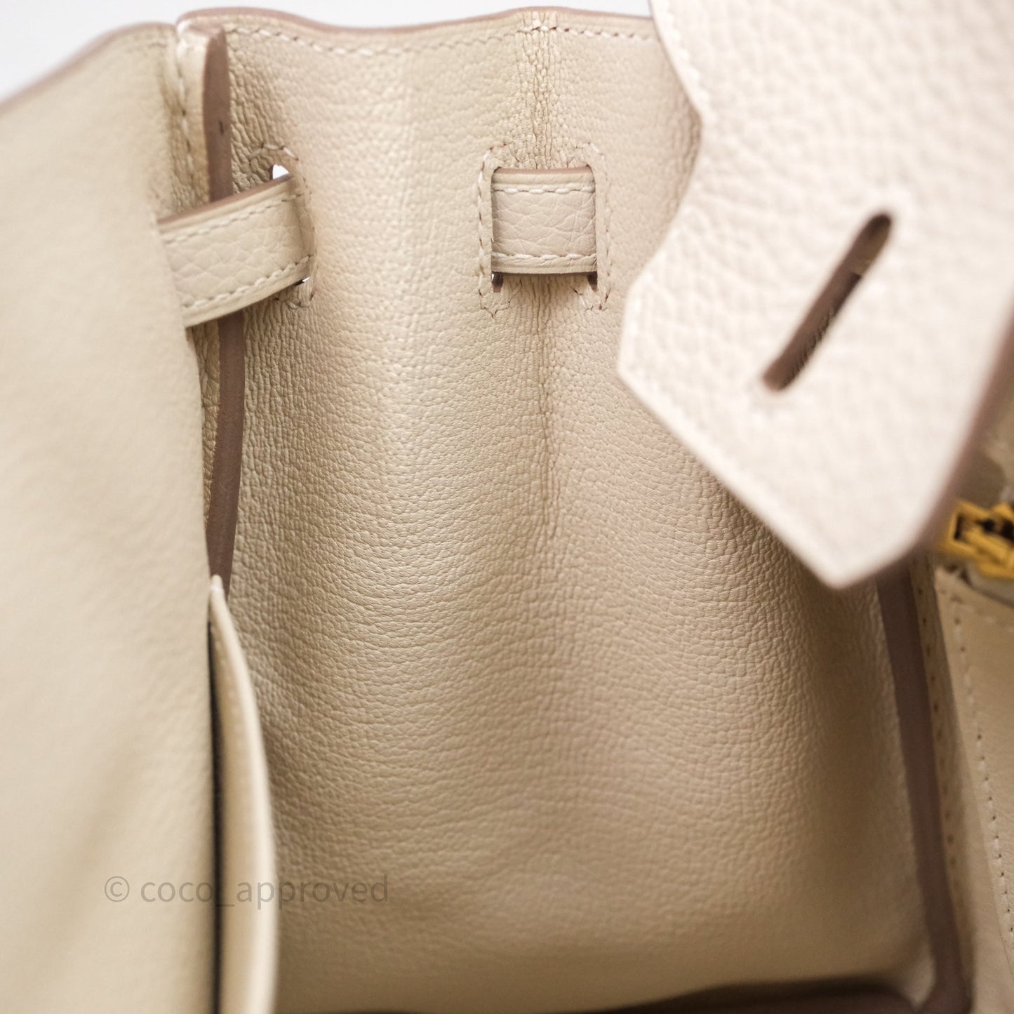 Hermès Birkin 25 Craie 10 Togo Gold Hardware