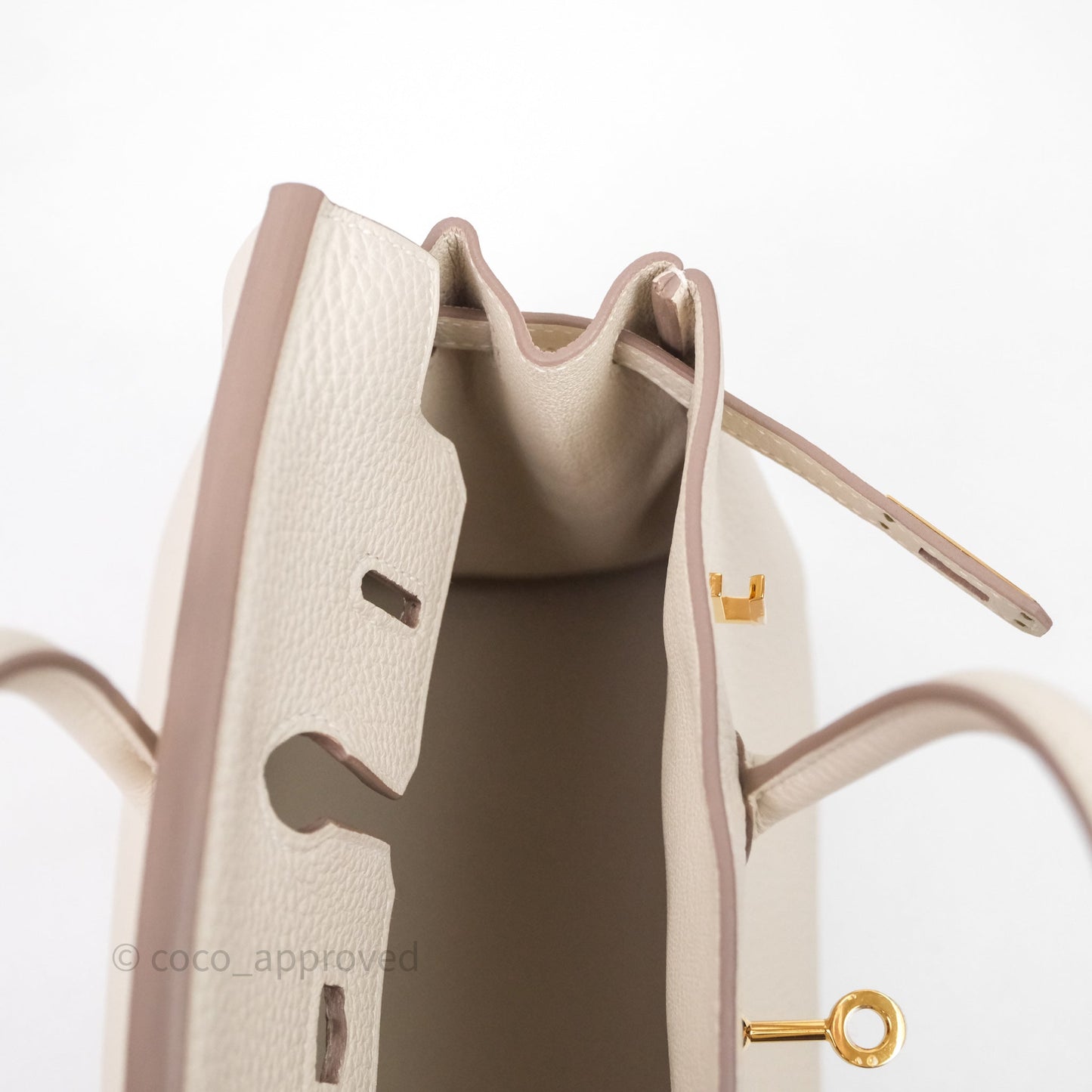 Hermès Birkin 25 Craie 10 Togo Gold Hardware