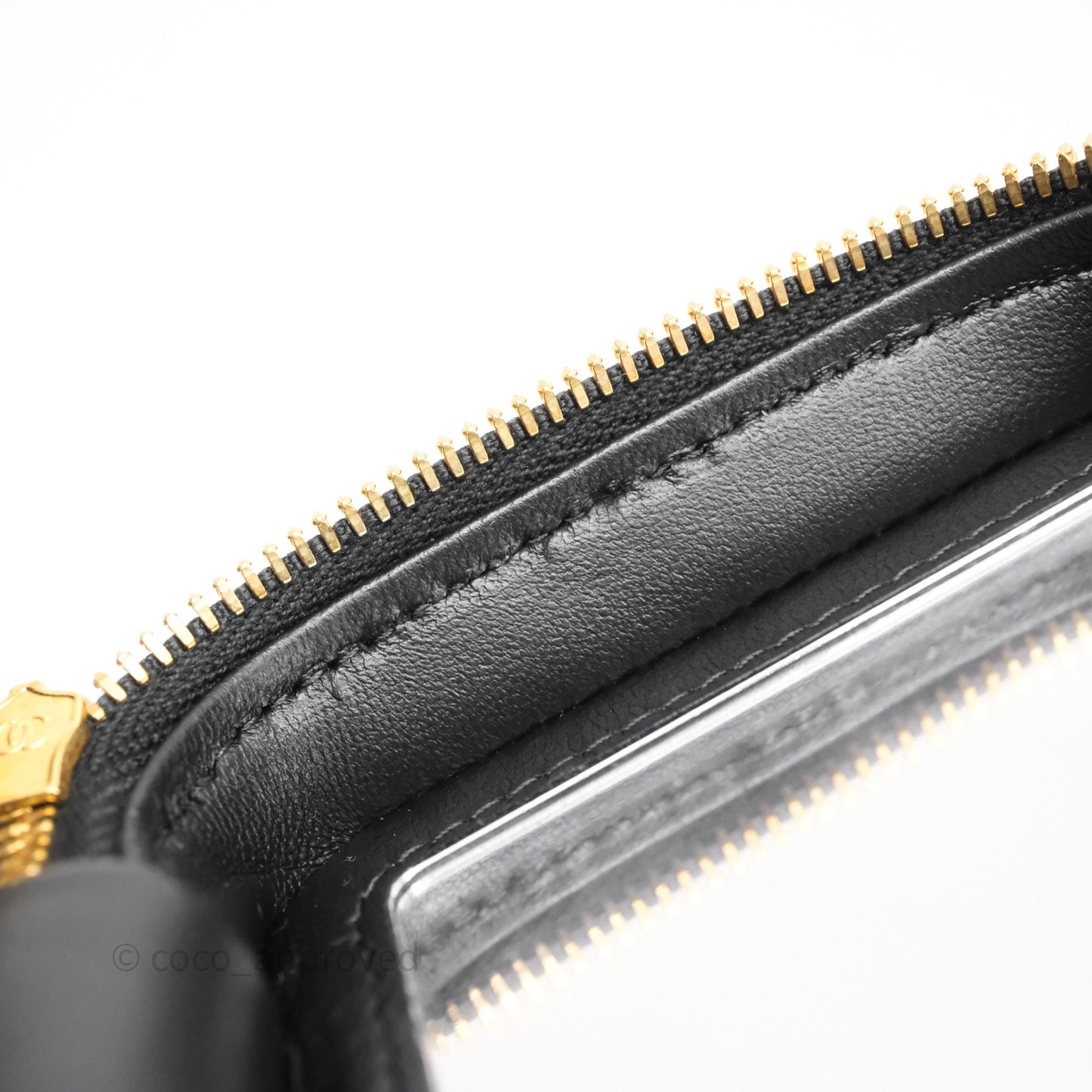Chanel Top Handle Vanity With Chain Black Velvet Gold Hardware