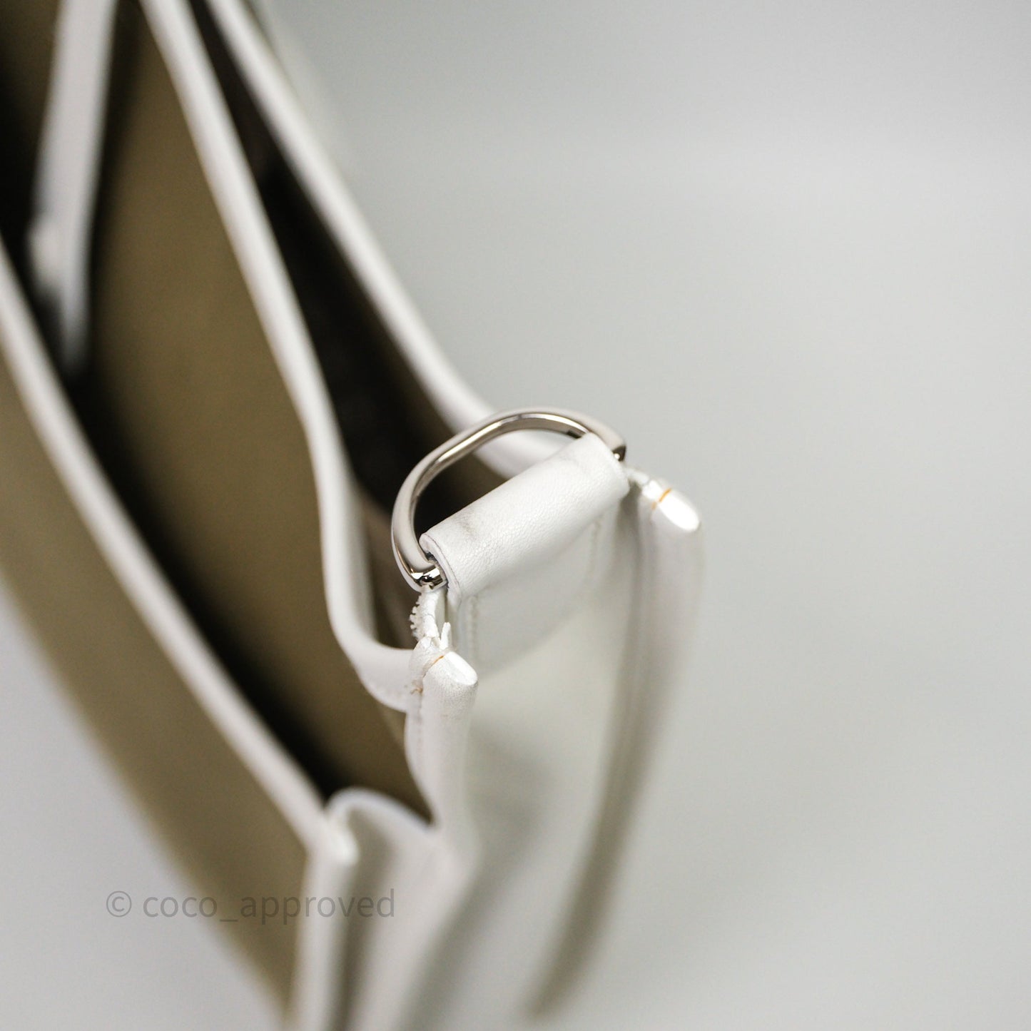 Hermes Evelyne III 29 Khaki/ White Palladium Hardware