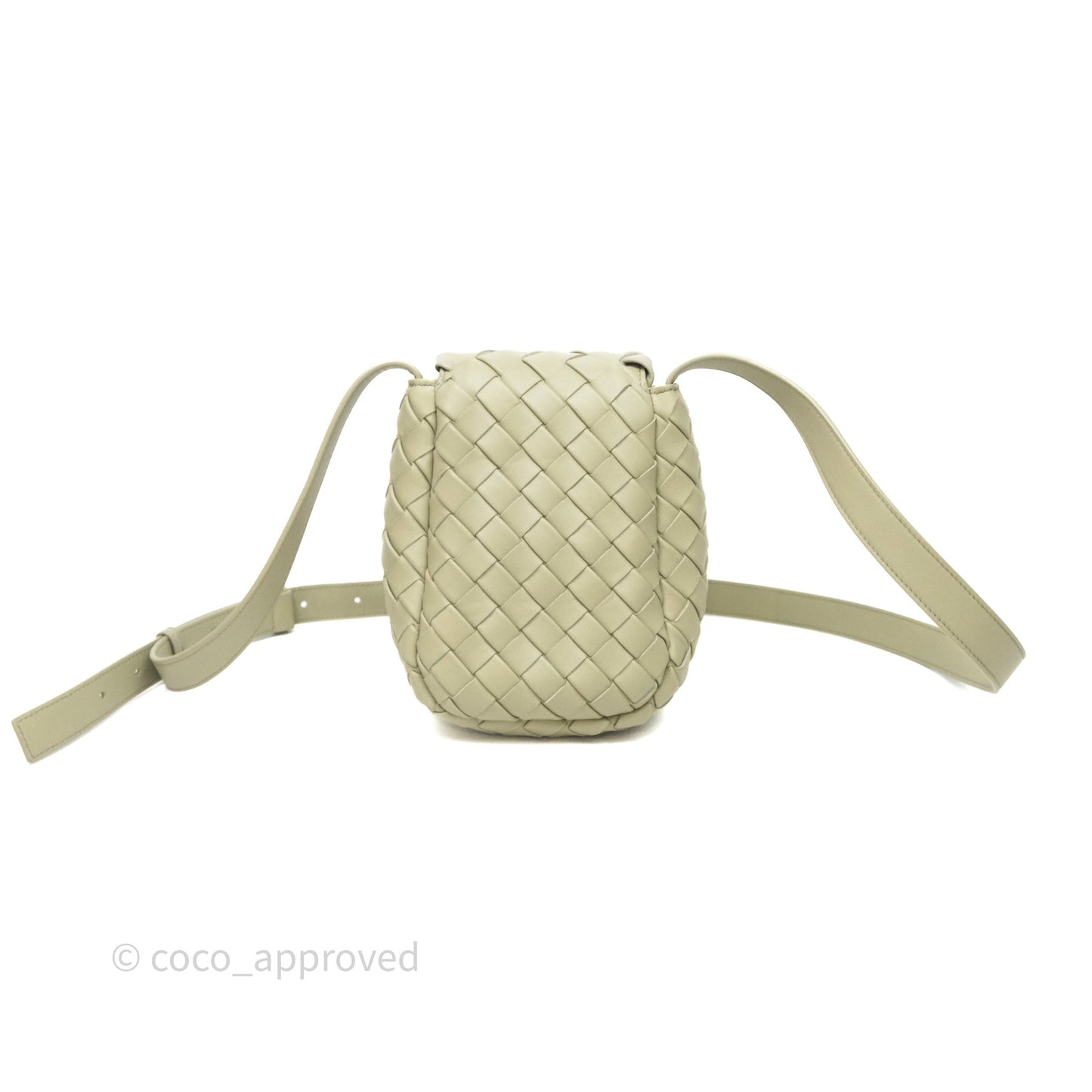 Bottega Veneta Mini Vertical Cobble Crossbody Bag Sage