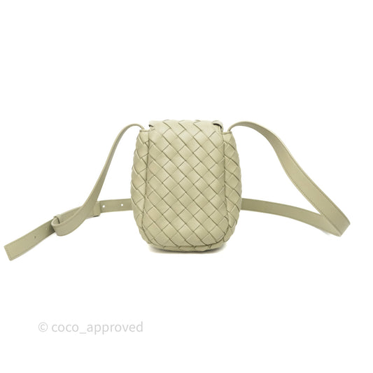 Bottega Veneta Mini Vertical Cobble Crossbody Bag Sage