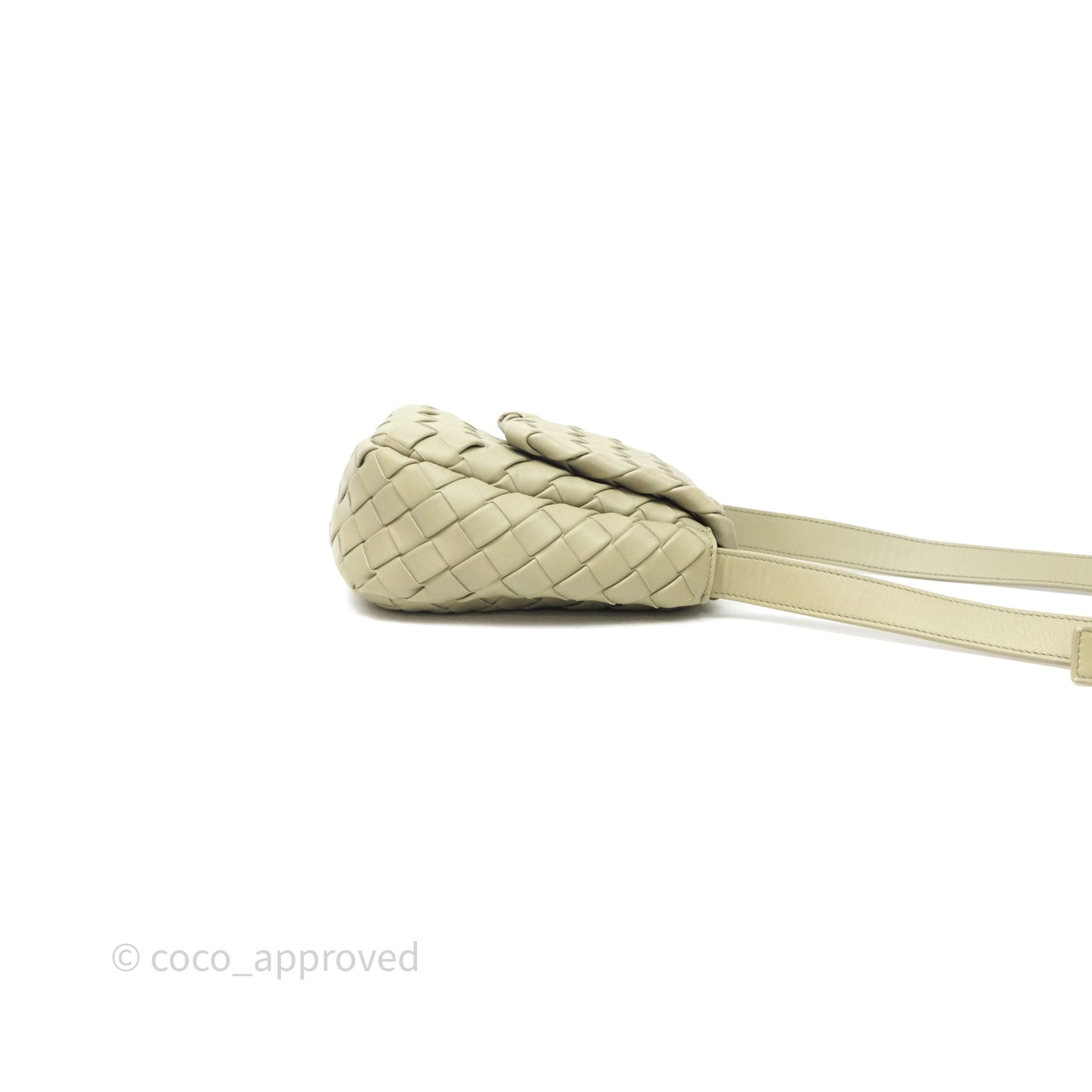 Bottega Veneta Mini Vertical Cobble Crossbody Bag Sage