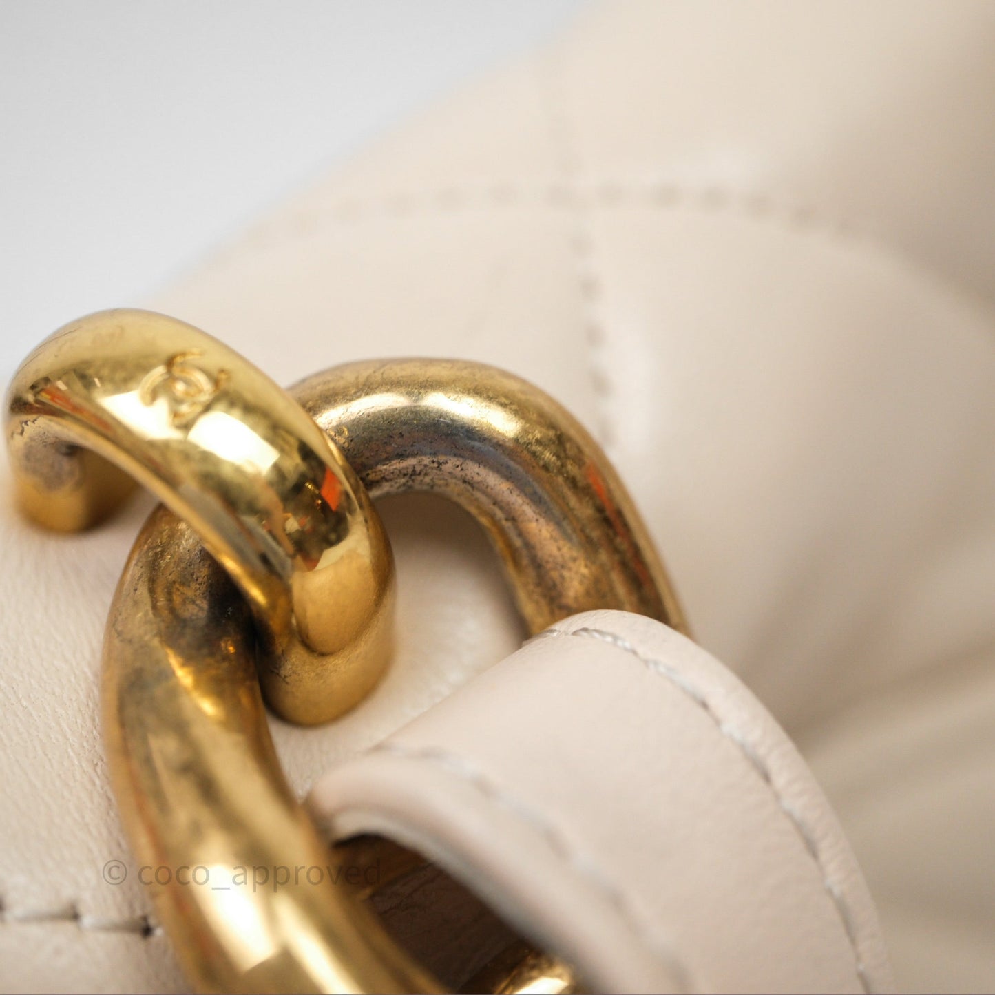 Chanel Funky Town Flap Beige Aged Gold Hardware