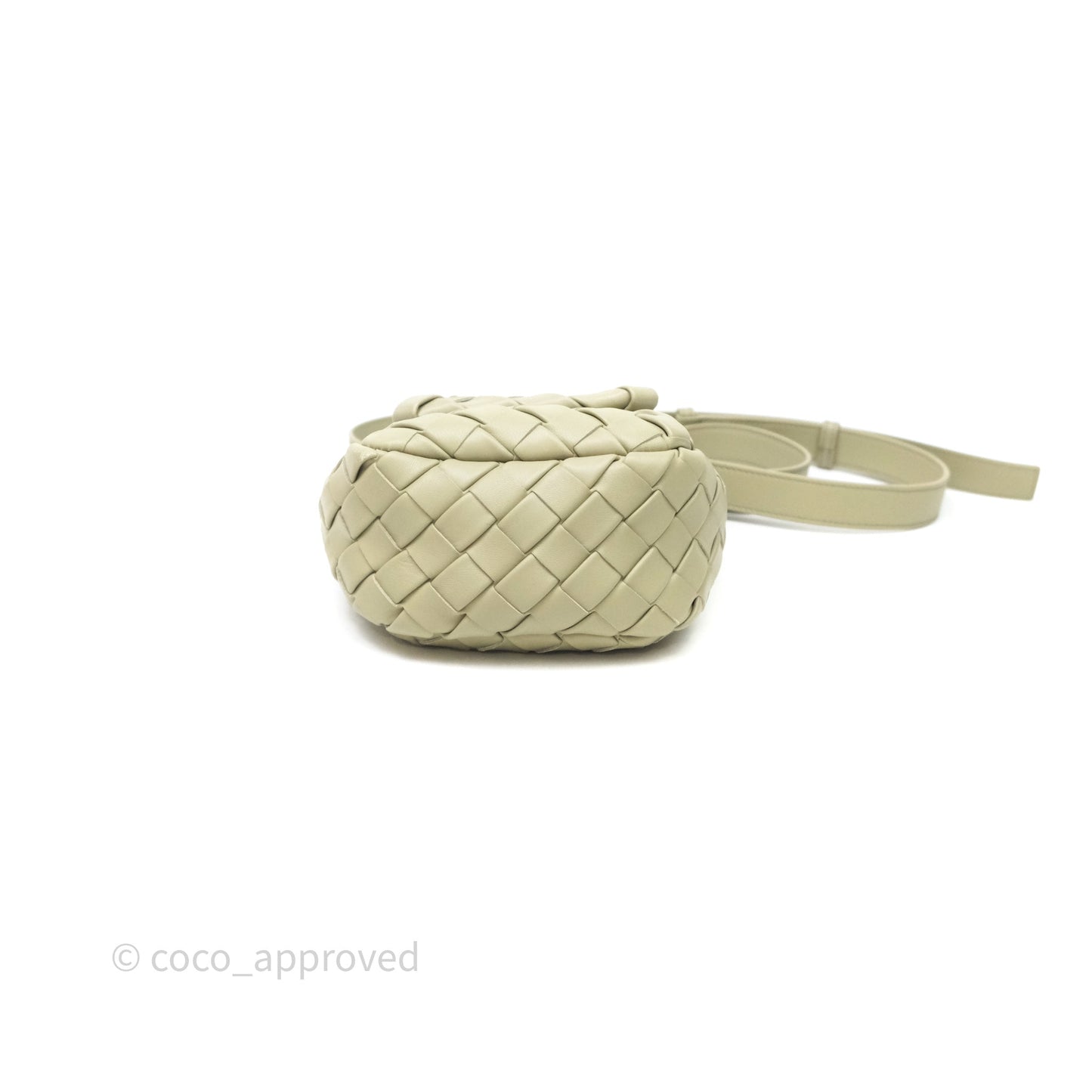 Bottega Veneta Mini Vertical Cobble Crossbody Bag Sage