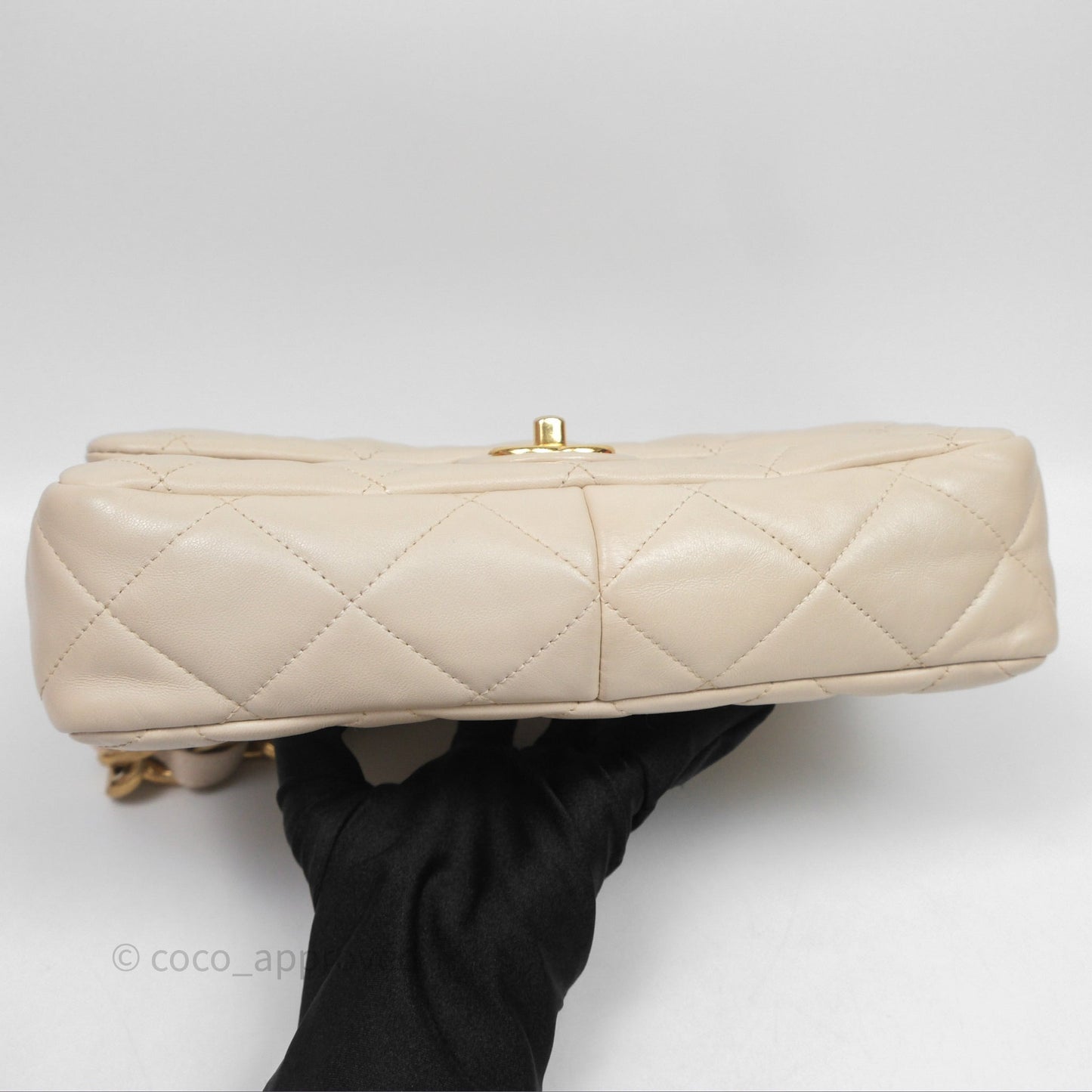 Chanel Funky Town Flap Beige Aged Gold Hardware