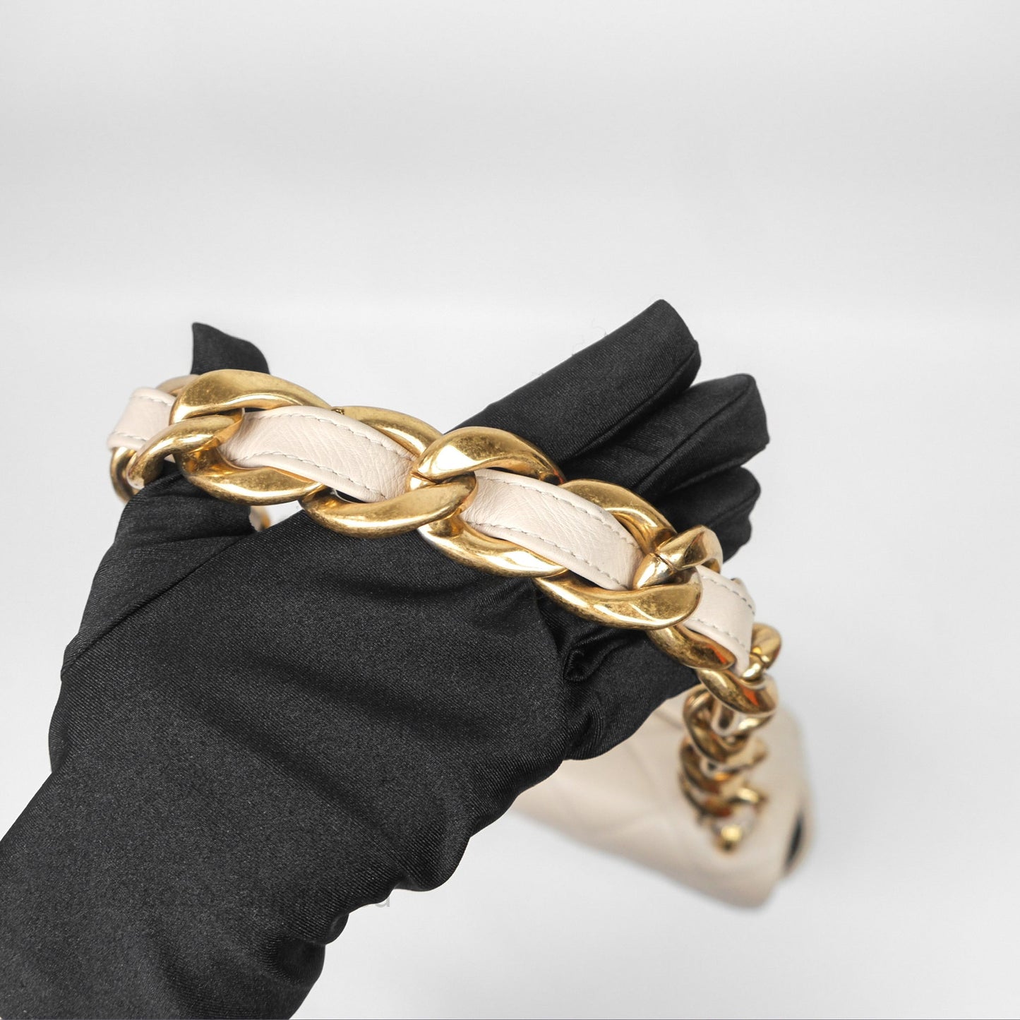 Chanel Funky Town Flap Beige Aged Gold Hardware