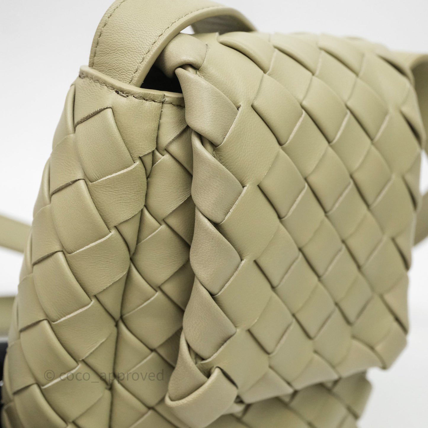Bottega Veneta Mini Vertical Cobble Crossbody Bag Sage