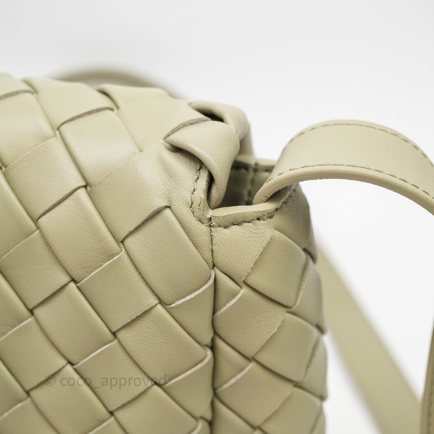 Bottega Veneta Mini Vertical Cobble Crossbody Bag Sage