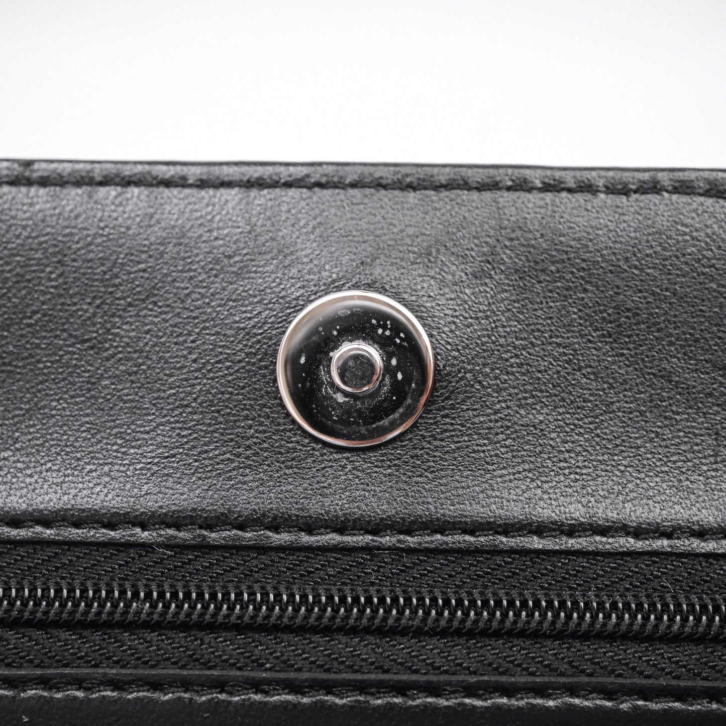 Chanel Quilted WOC Black Lambskin Silver Hardware