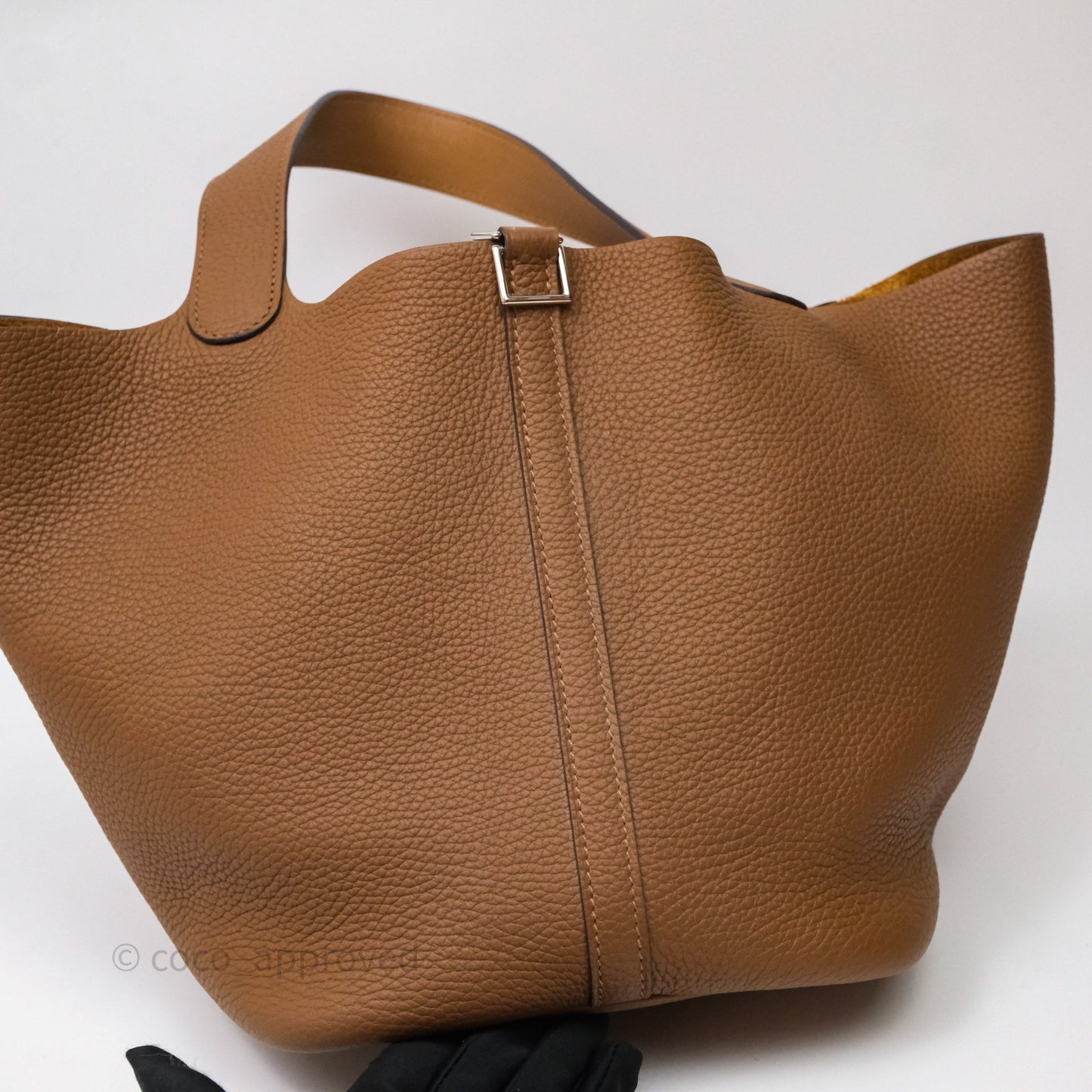 Hermès Picotin Lock 22 Alezan 3G Clemence Palladium Hardware