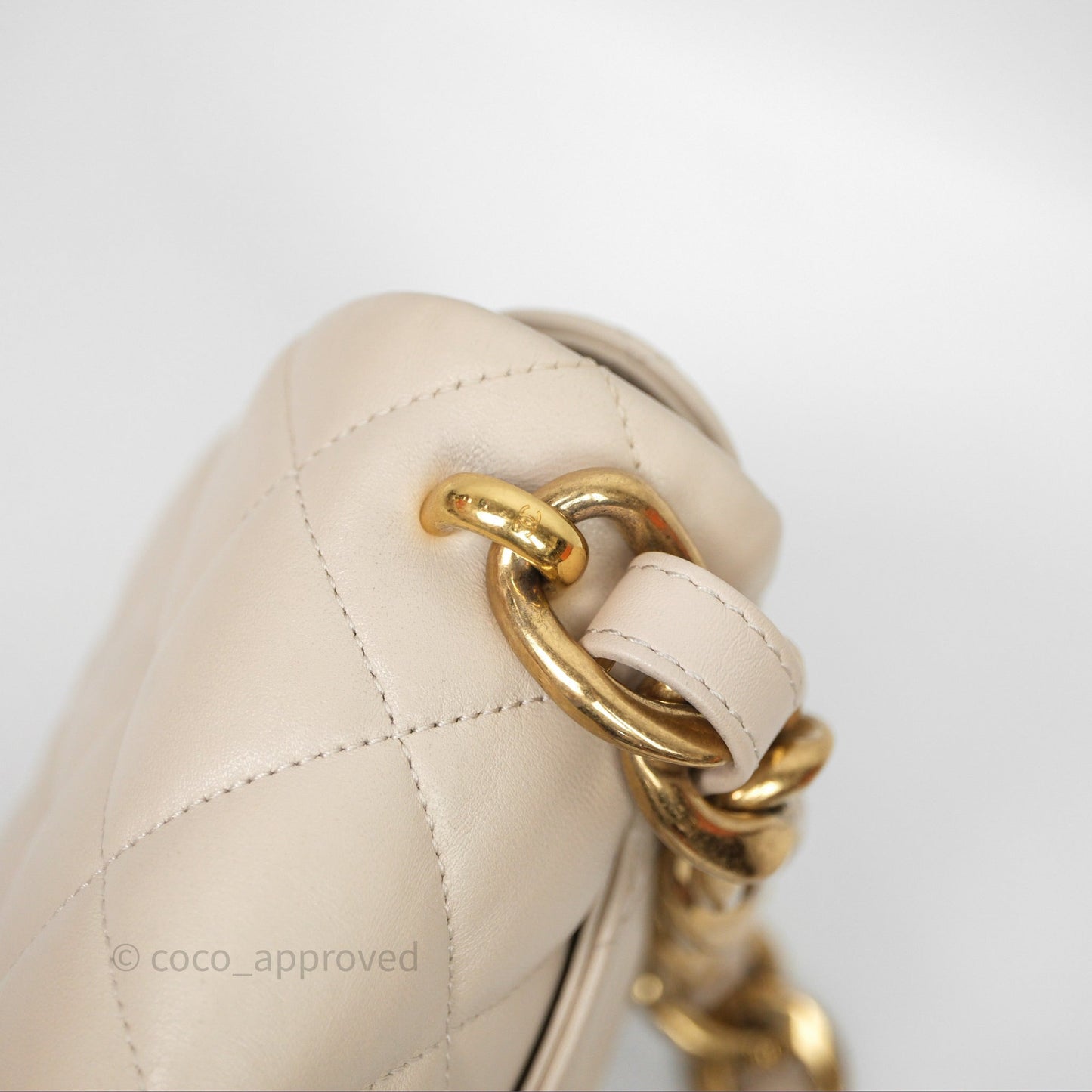 Chanel Funky Town Flap Beige Aged Gold Hardware