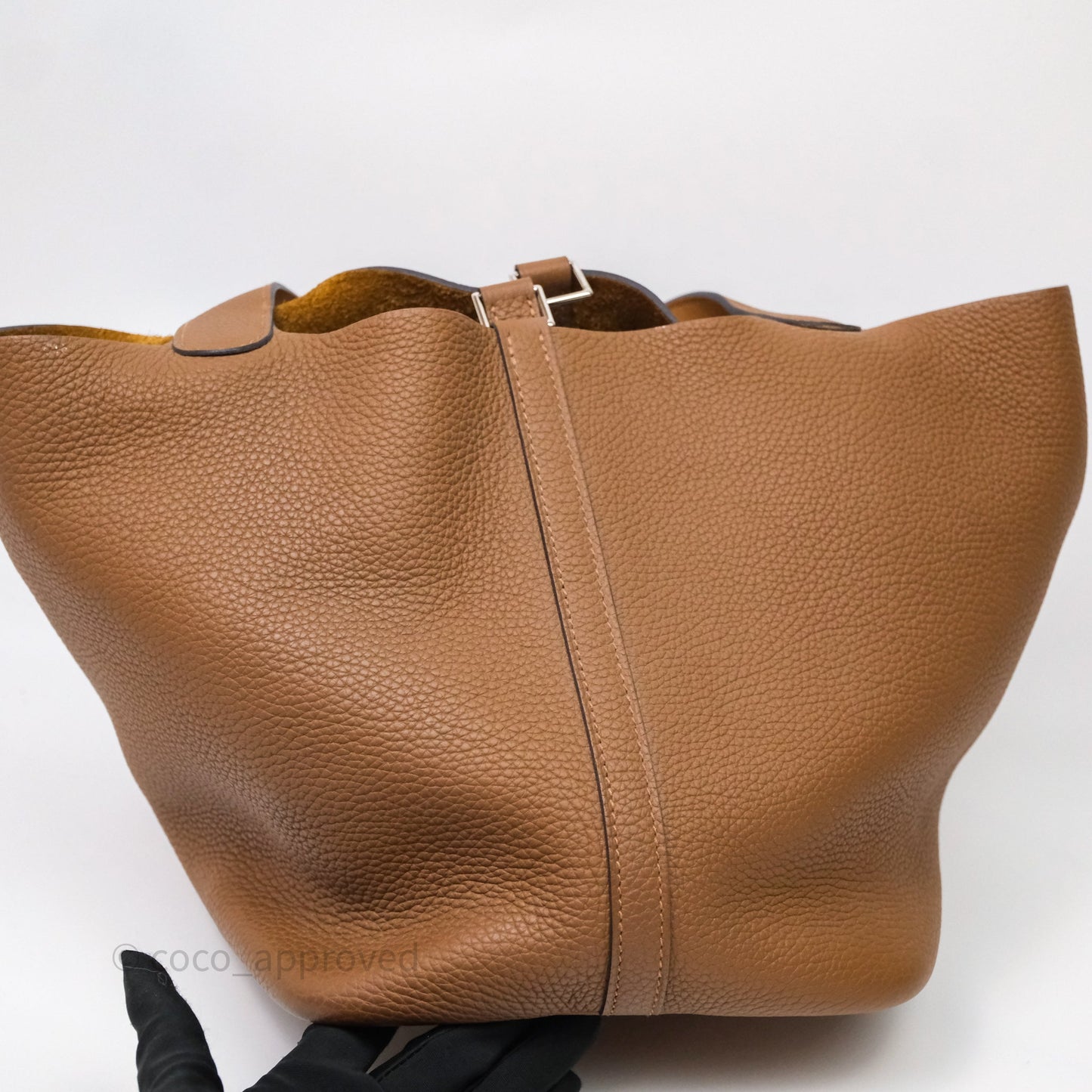 Hermès Picotin Lock 22 Alezan 3G Clemence Palladium Hardware
