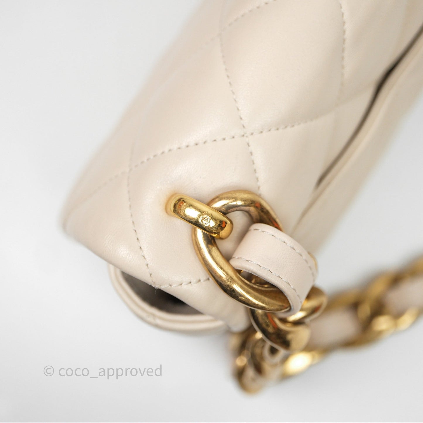 Chanel Funky Town Flap Beige Aged Gold Hardware
