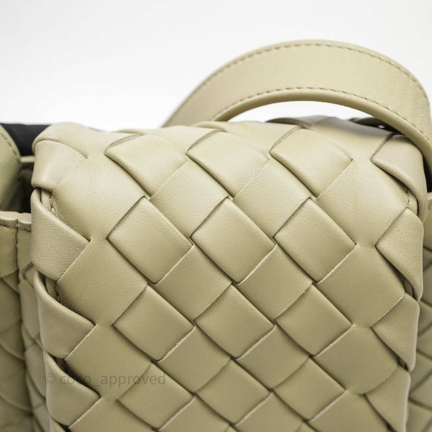 Bottega Veneta Mini Vertical Cobble Crossbody Bag Sage