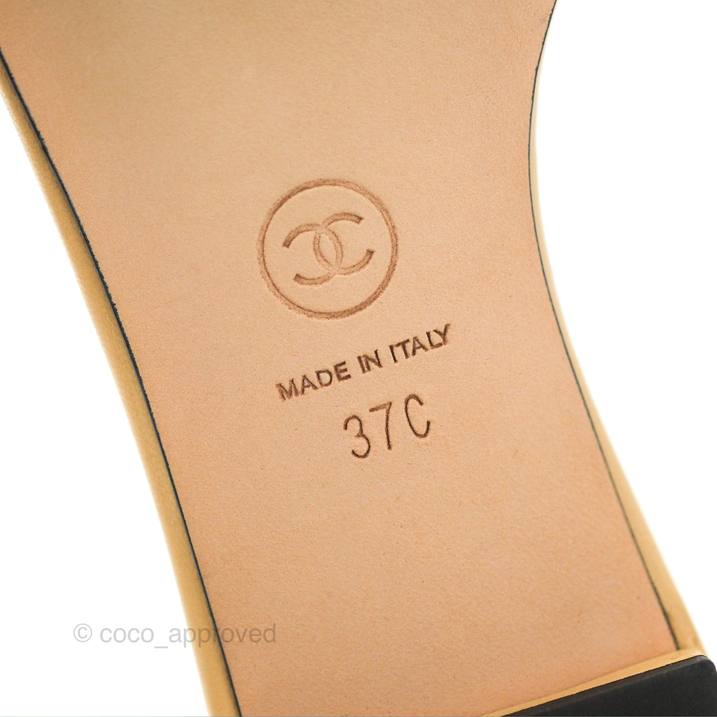 Chanel Camellia Mule Sandals Beige Lambskin 17C Size 37