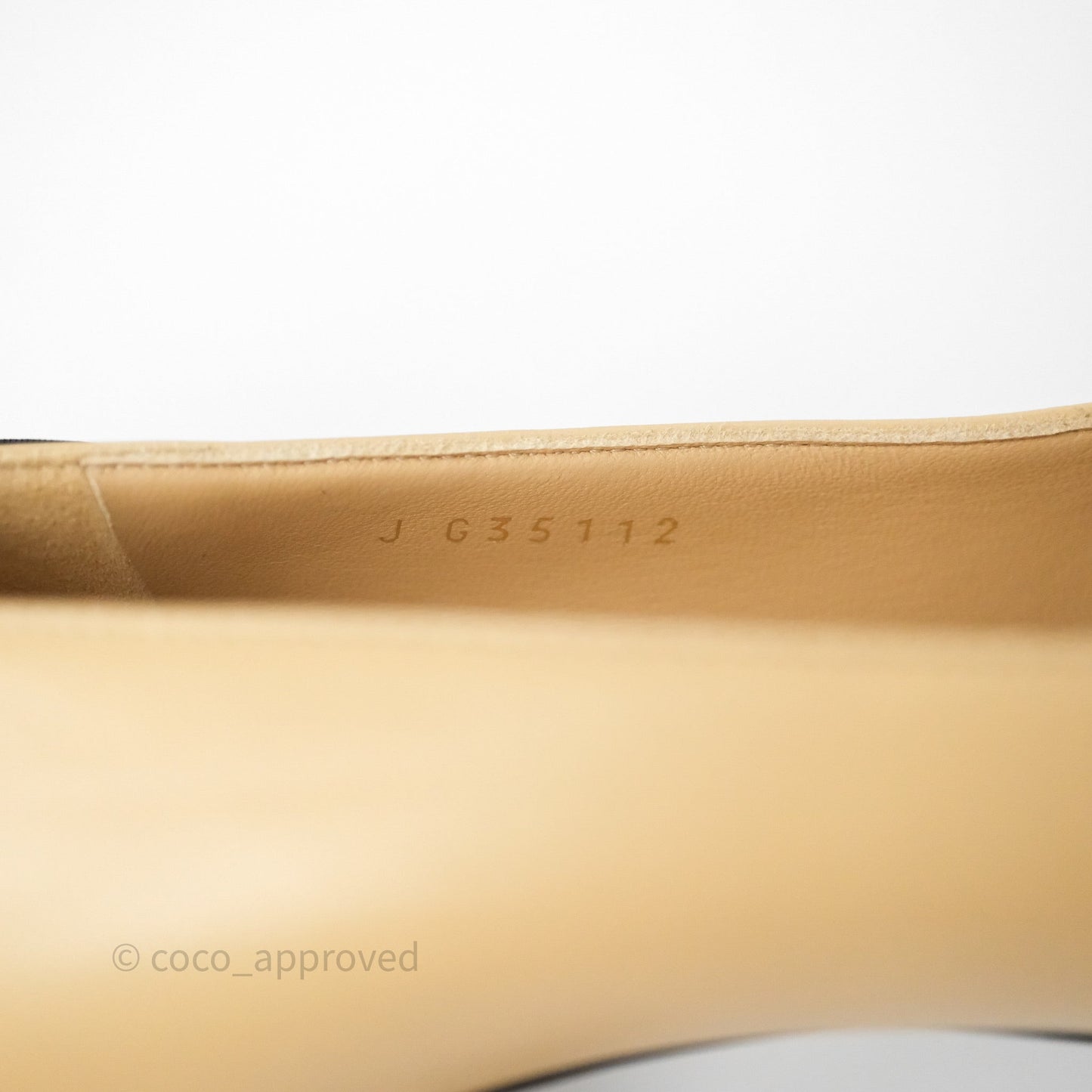 Chanel Beige Toe Pointed Black Pump Heels With Pearl Size 39