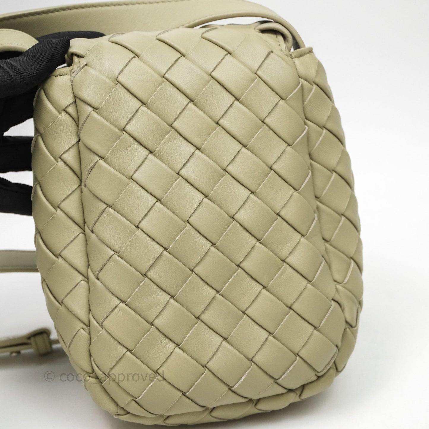 Bottega Veneta Mini Vertical Cobble Crossbody Bag Sage
