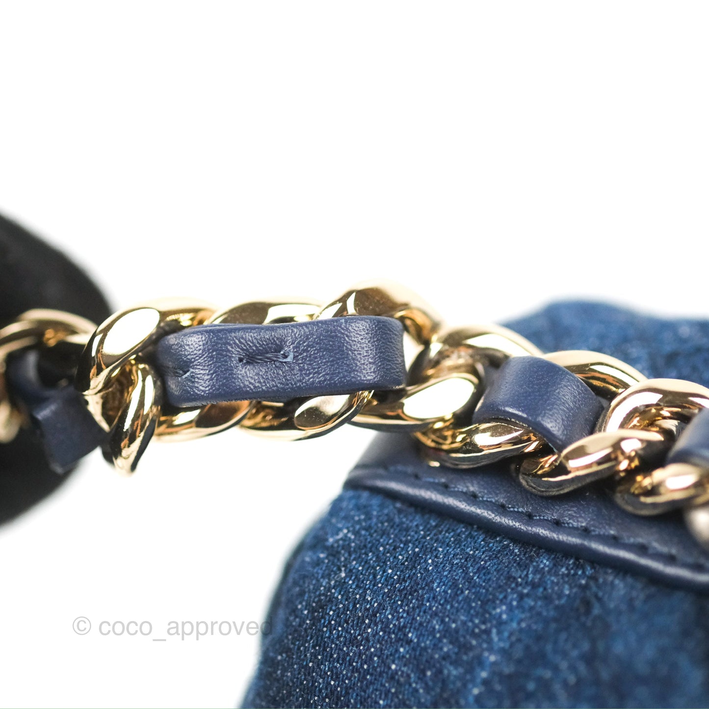 Chanel 19 Small Denim Fabric Mixed Hardware 22P
