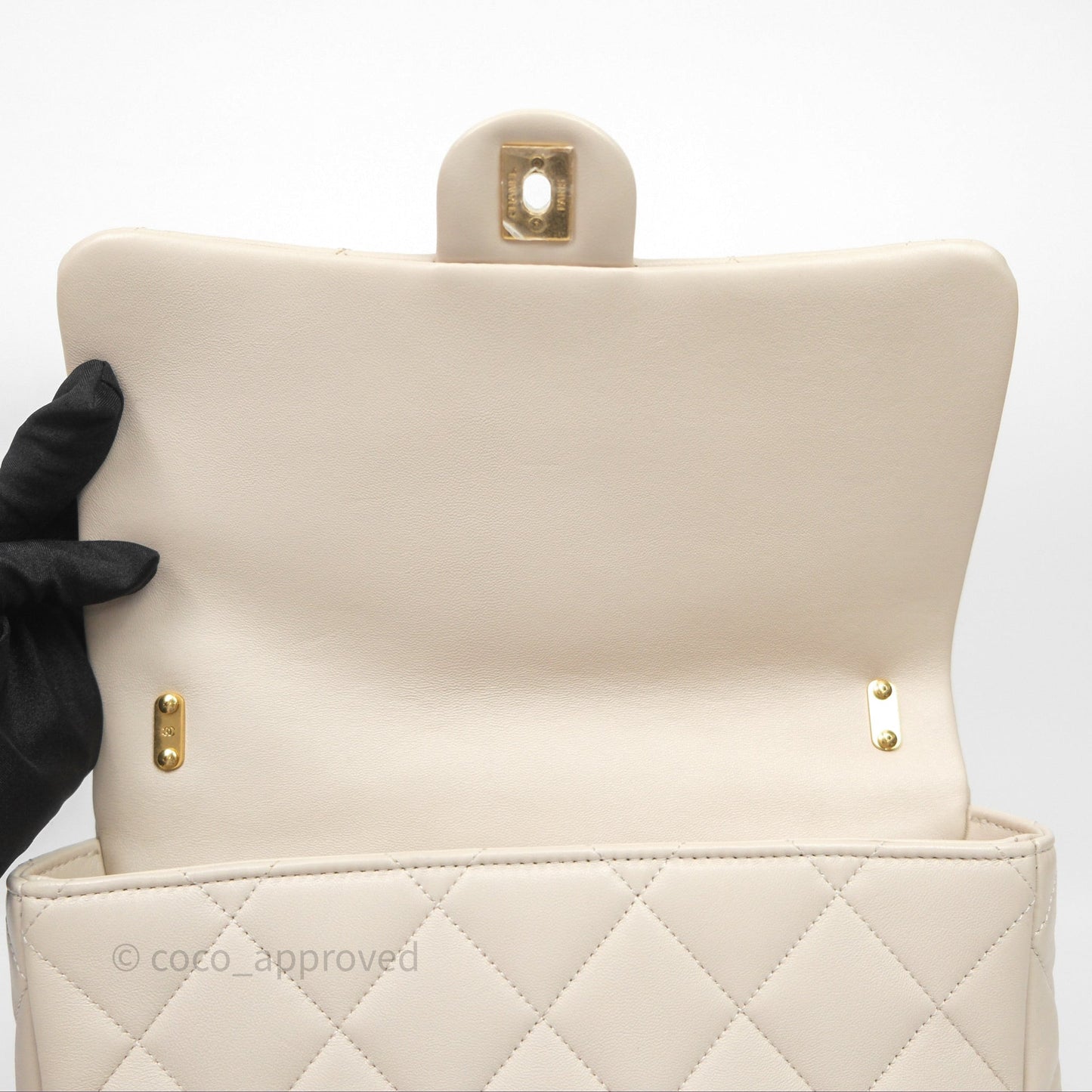 Chanel Funky Town Flap Beige Aged Gold Hardware