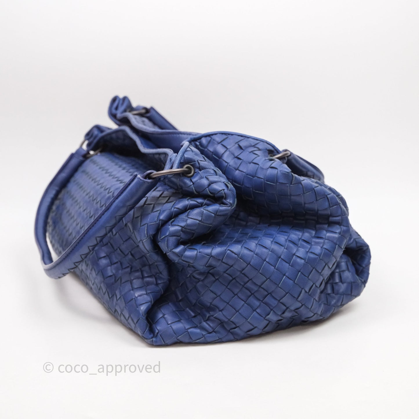 Bottega Veneta Intrecciato Tote Bag Blue