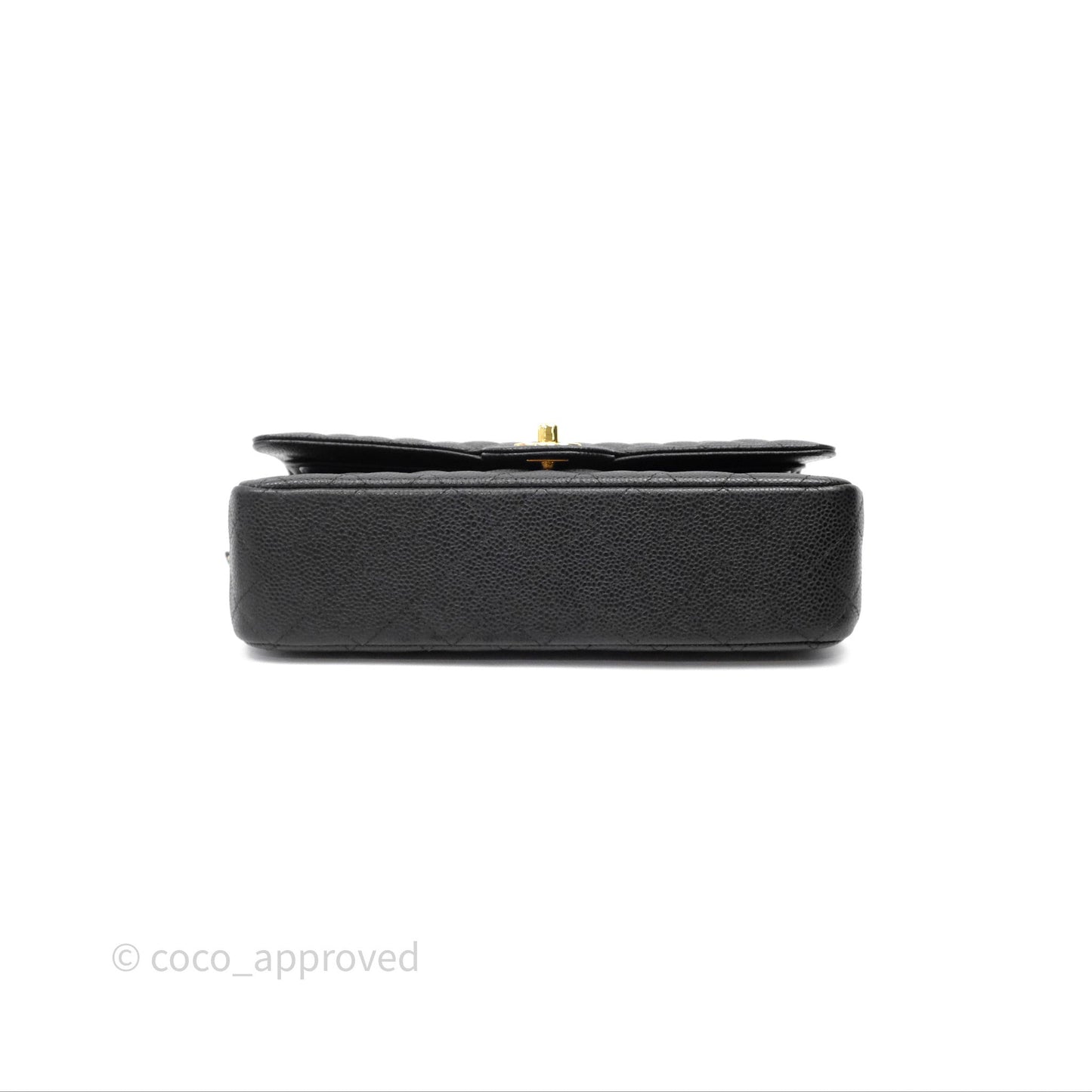 Chanel Classic M/L Medium Flap Quilted Black Caviar Gold Hardware
