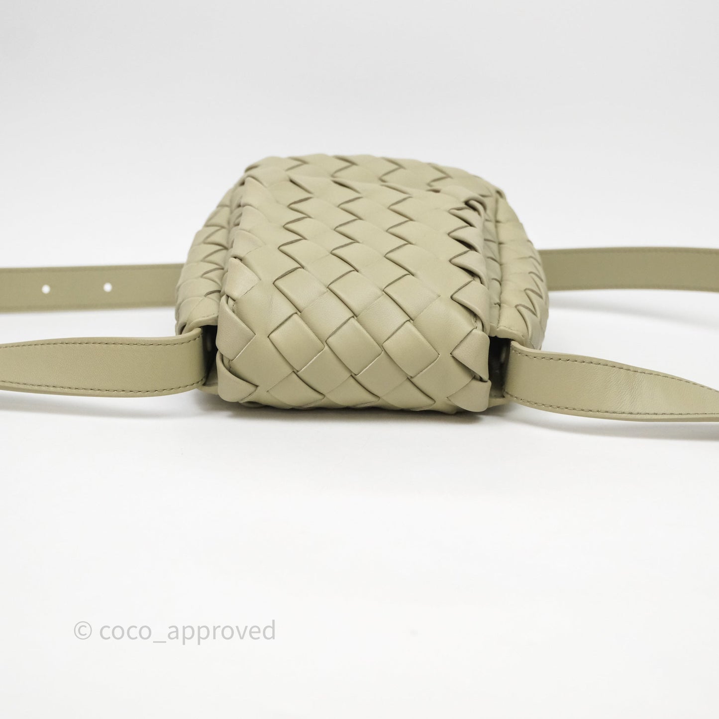 Bottega Veneta Mini Vertical Cobble Crossbody Bag Sage