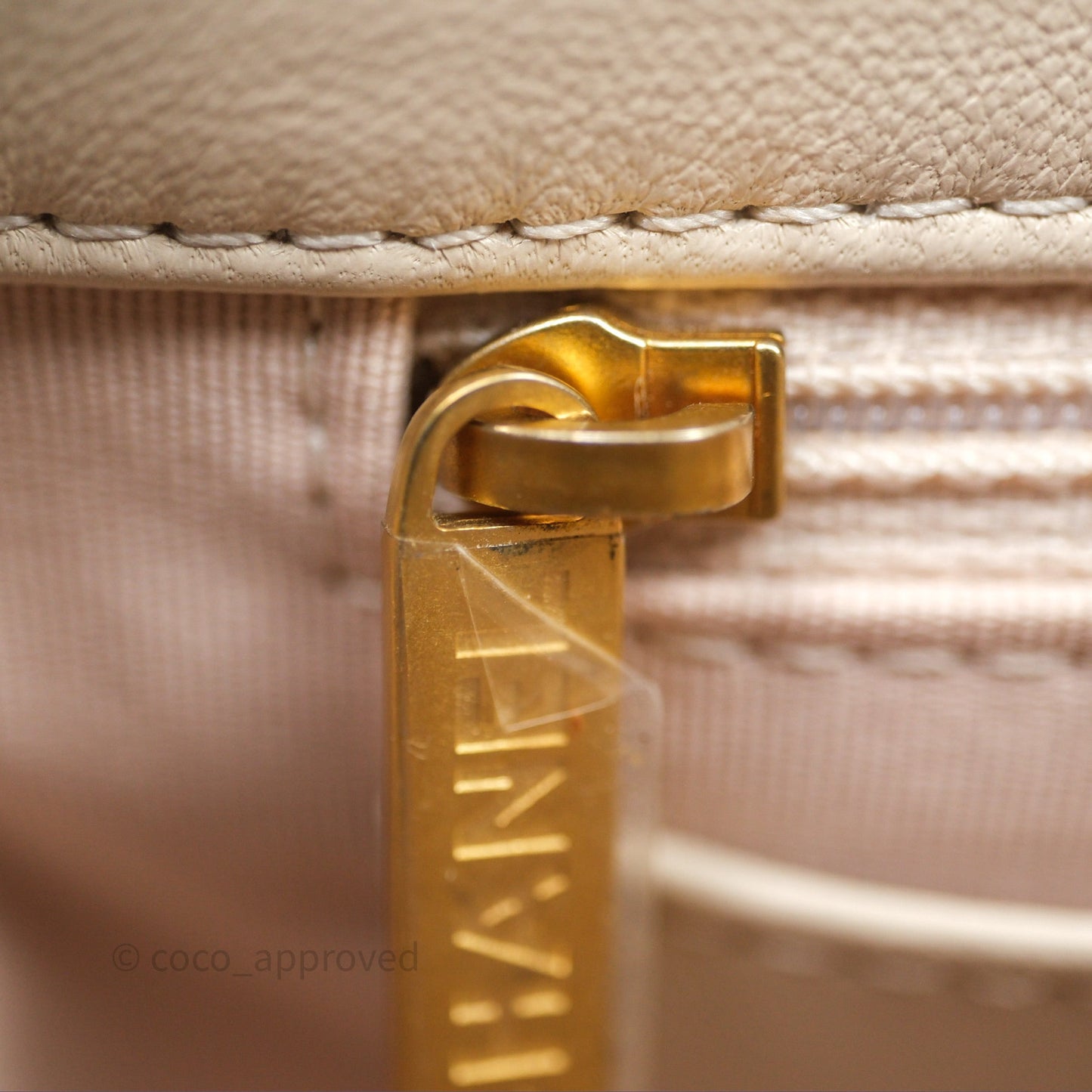 Chanel Funky Town Flap Beige Aged Gold Hardware