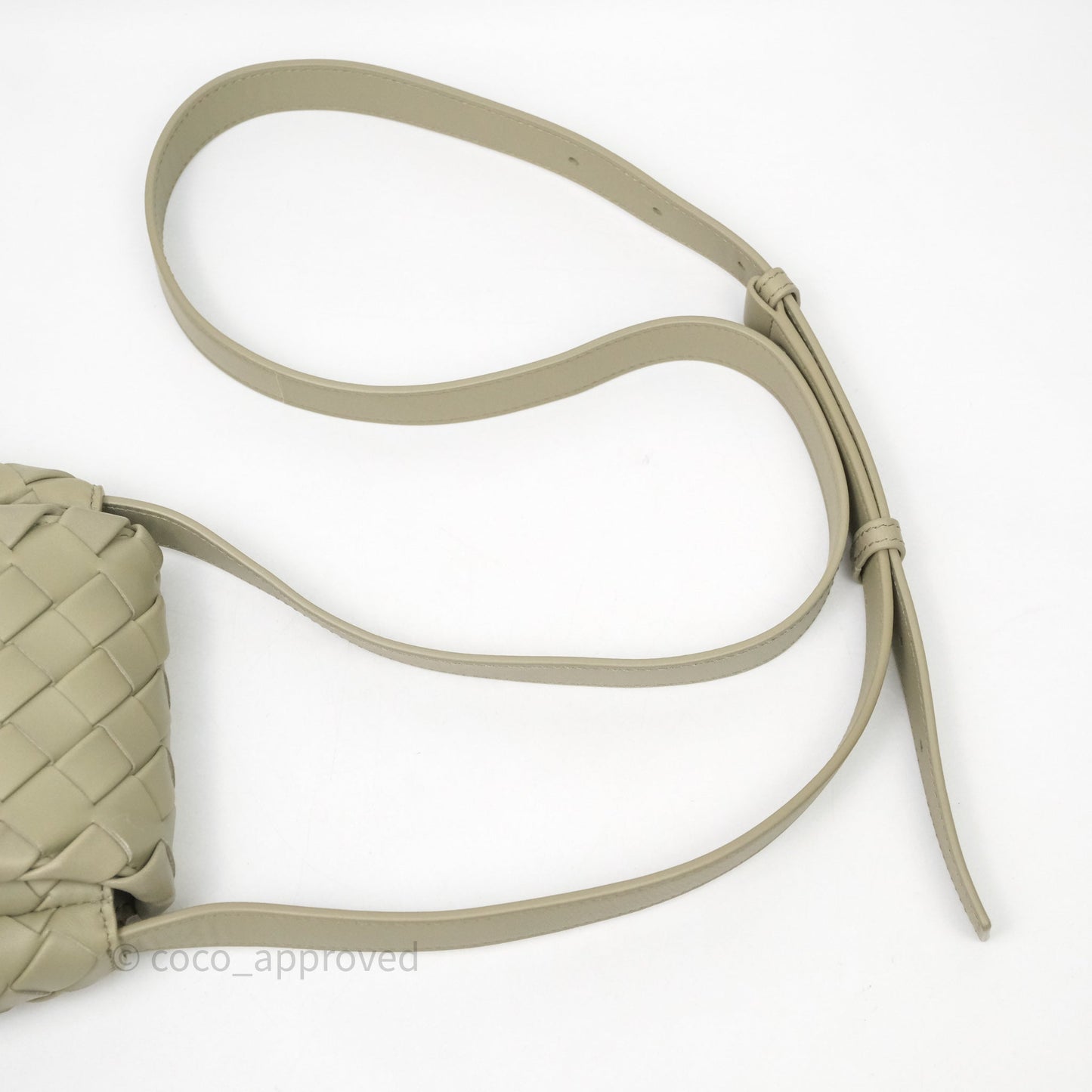 Bottega Veneta Mini Vertical Cobble Crossbody Bag Sage