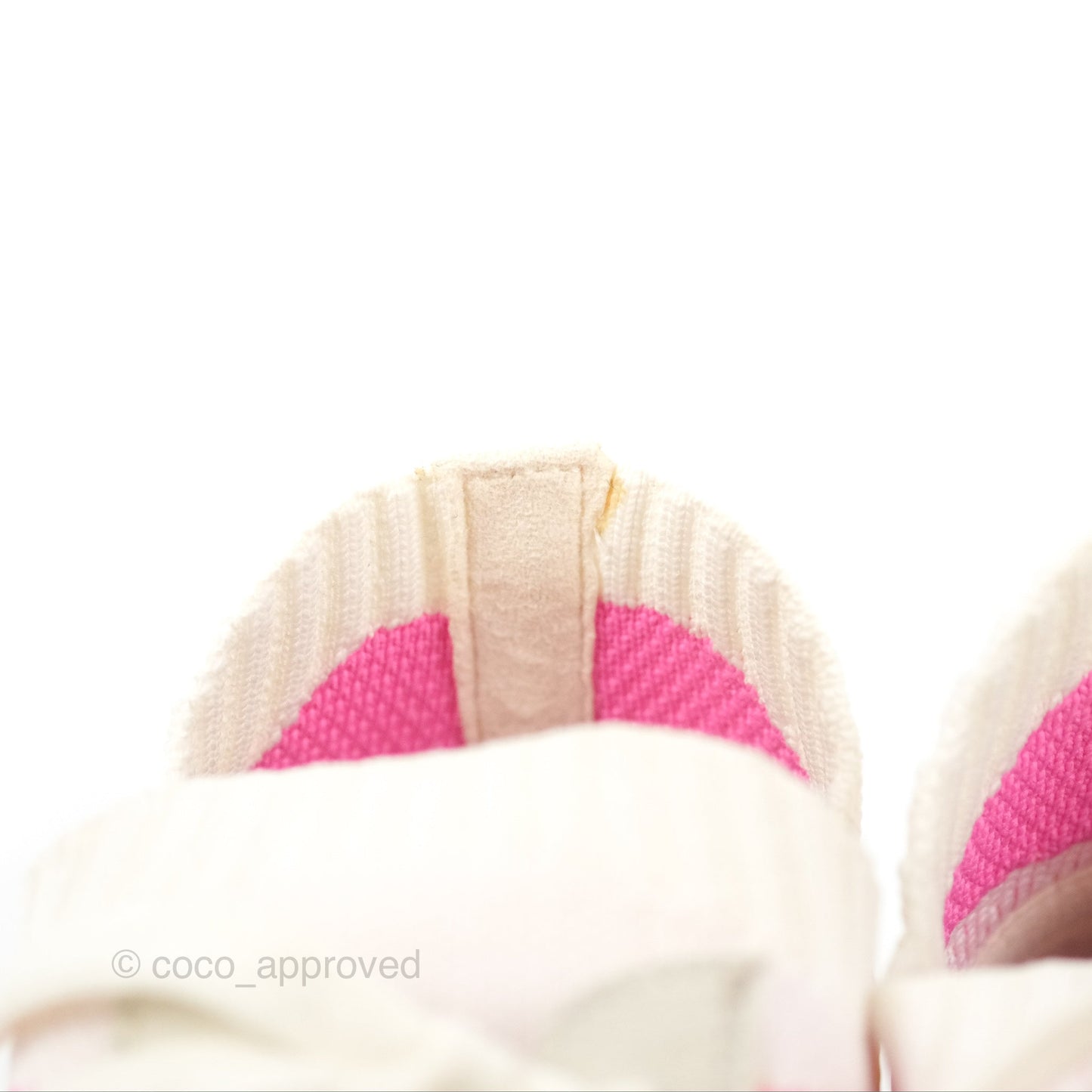 Chanel Low Top CC Trainers White Pink Sneakers Size 37.5