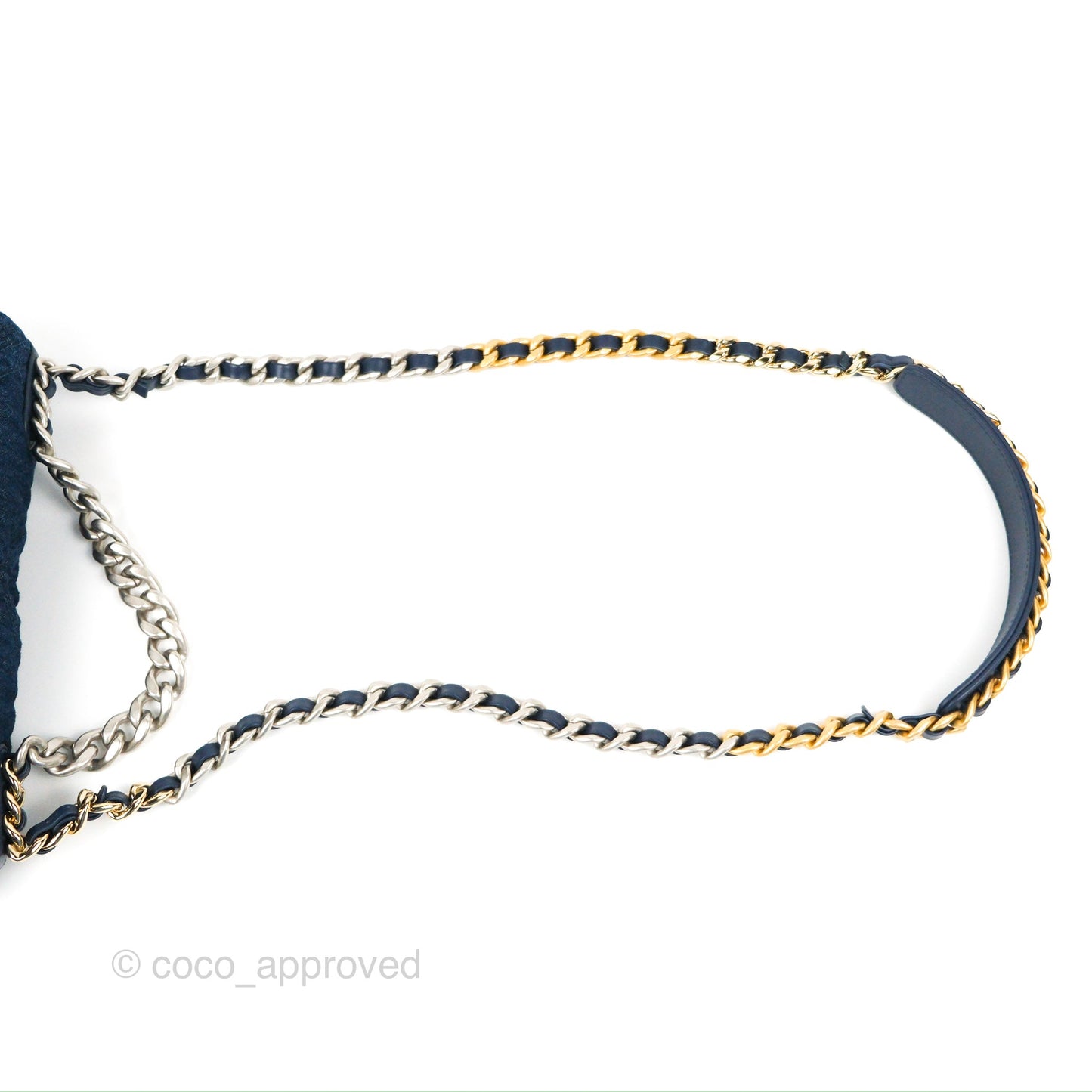 Chanel 19 Small Denim Fabric Mixed Hardware 22P