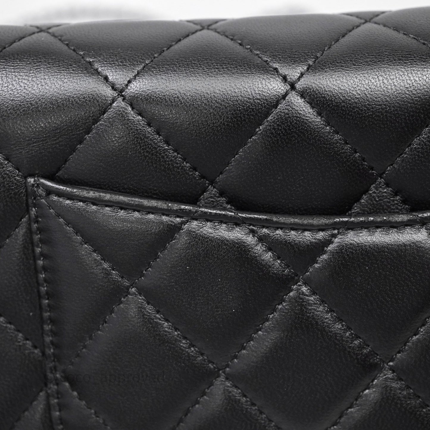 Chanel Quilted WOC Black Lambskin Silver Hardware