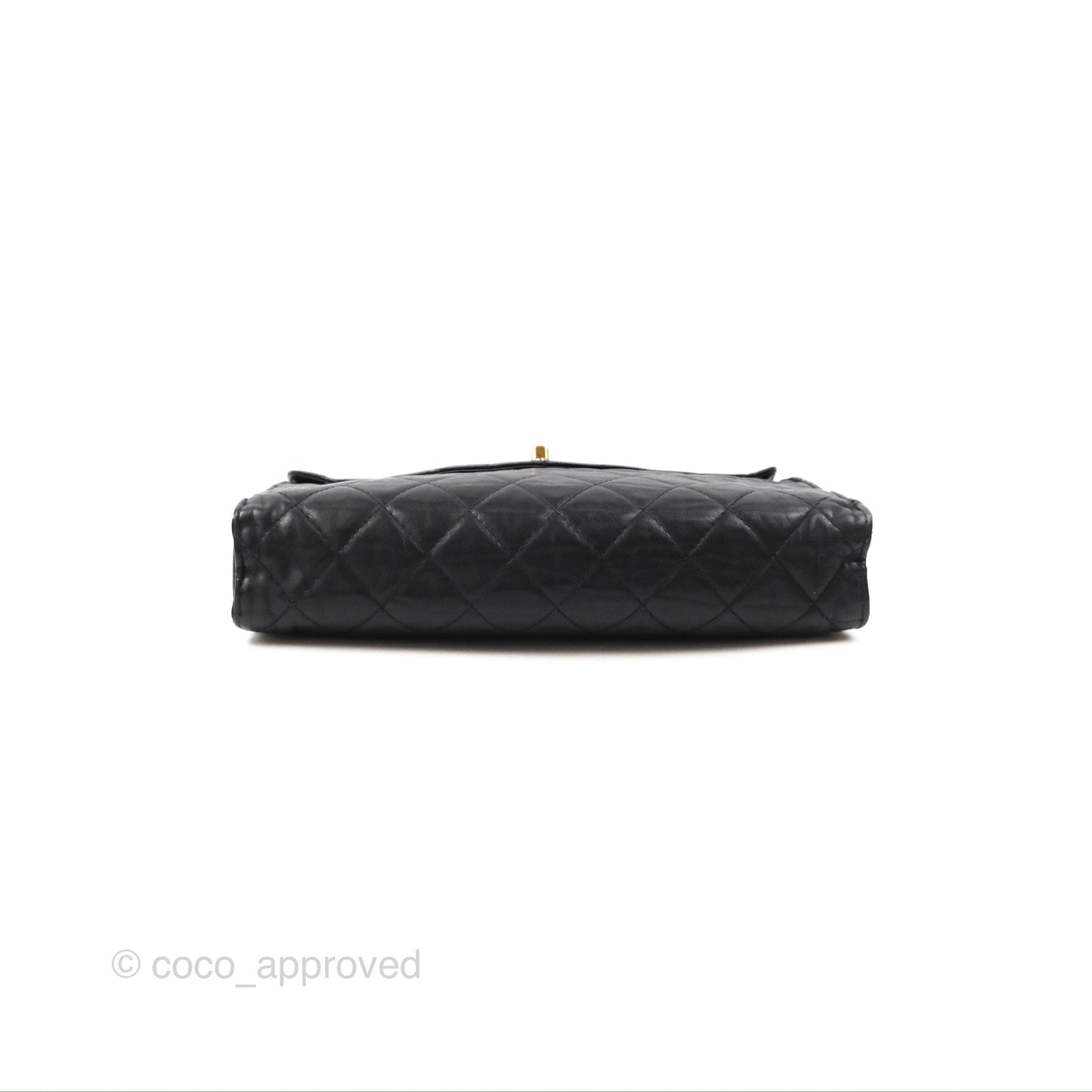 Chanel Vintage Midnight Blue Lambskin Pochette Chain Shoulder Bag