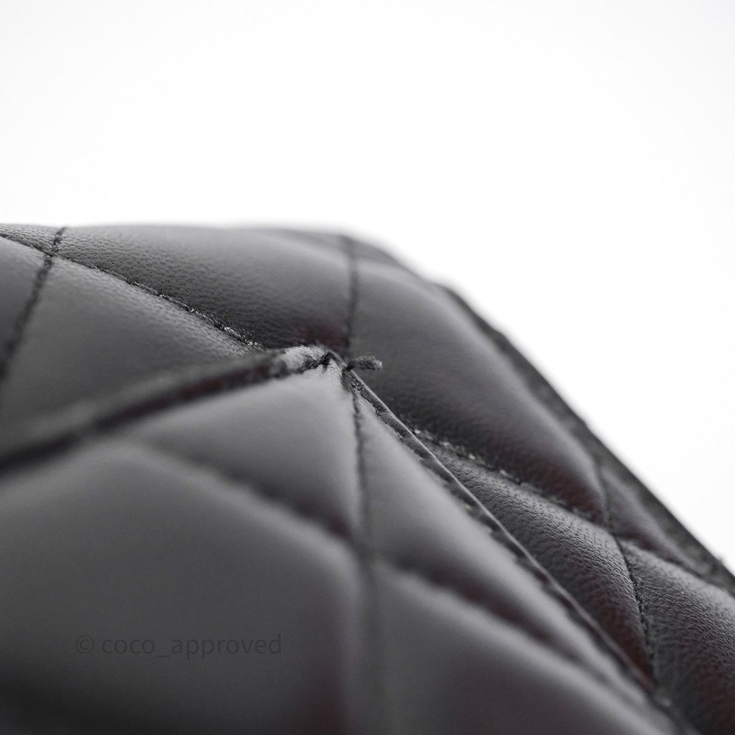Chanel Quilted WOC Black Lambskin Silver Hardware