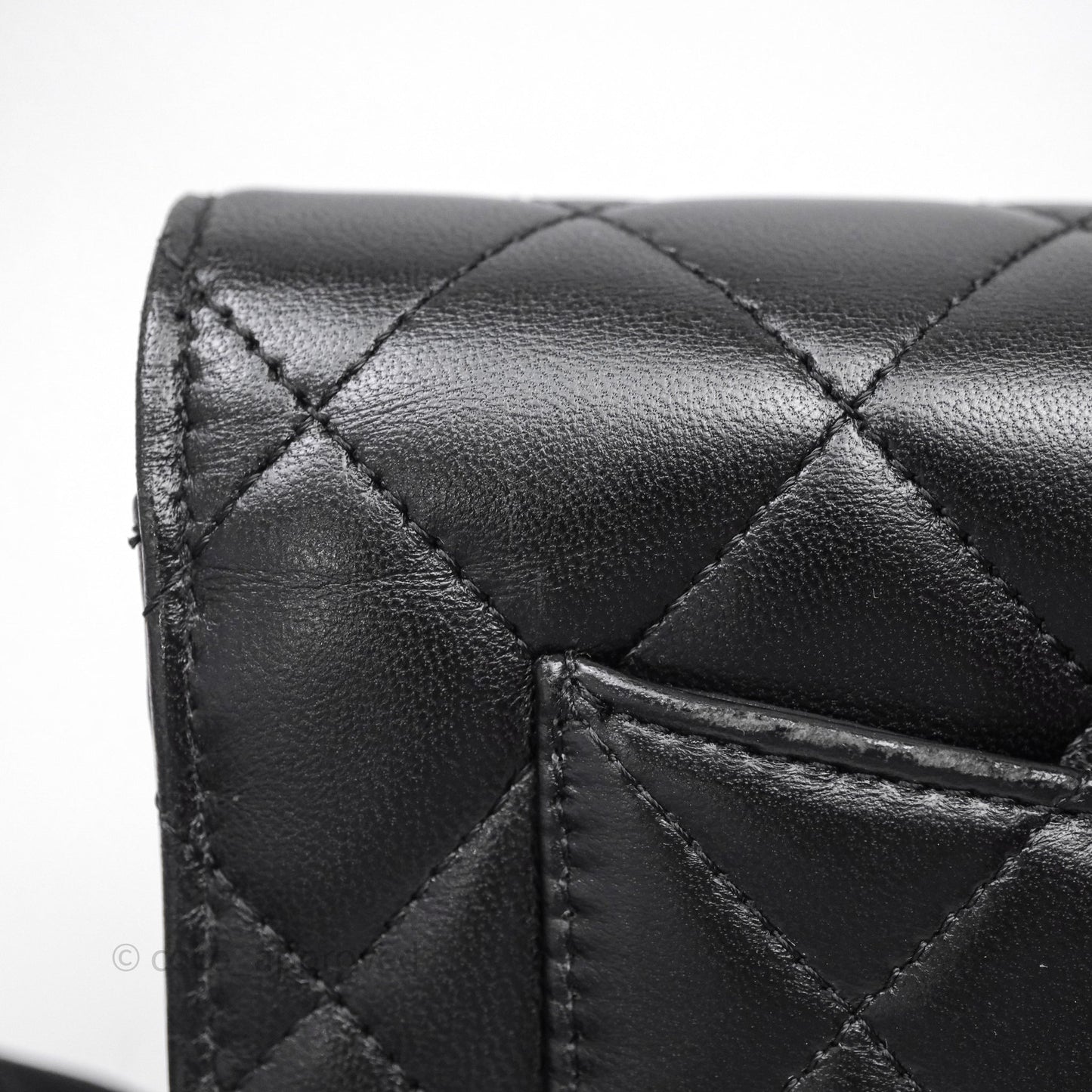 Chanel Quilted WOC Black Lambskin Silver Hardware