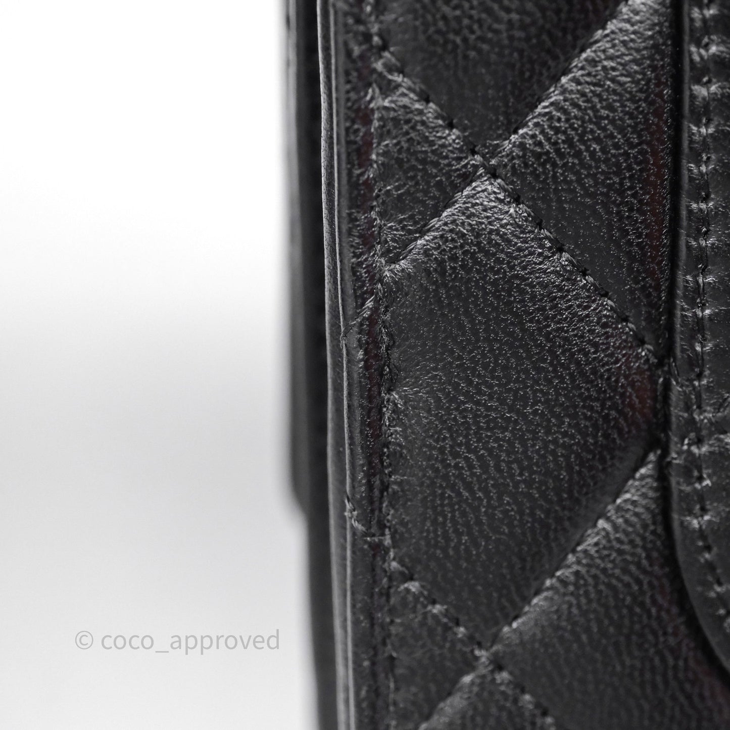 Chanel Quilted WOC Black Lambskin Silver Hardware