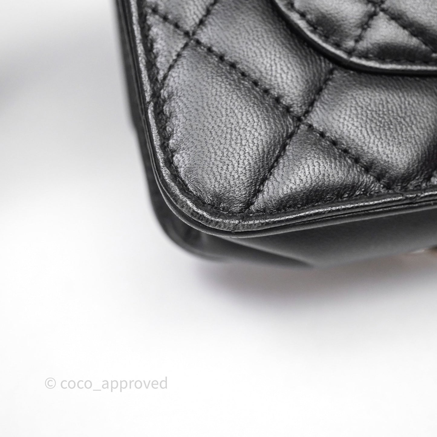 Chanel Quilted WOC Black Lambskin Silver Hardware