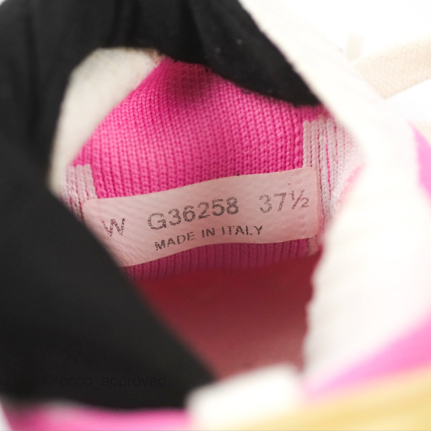 Chanel Low Top CC Trainers White Pink Sneakers Size 37.5