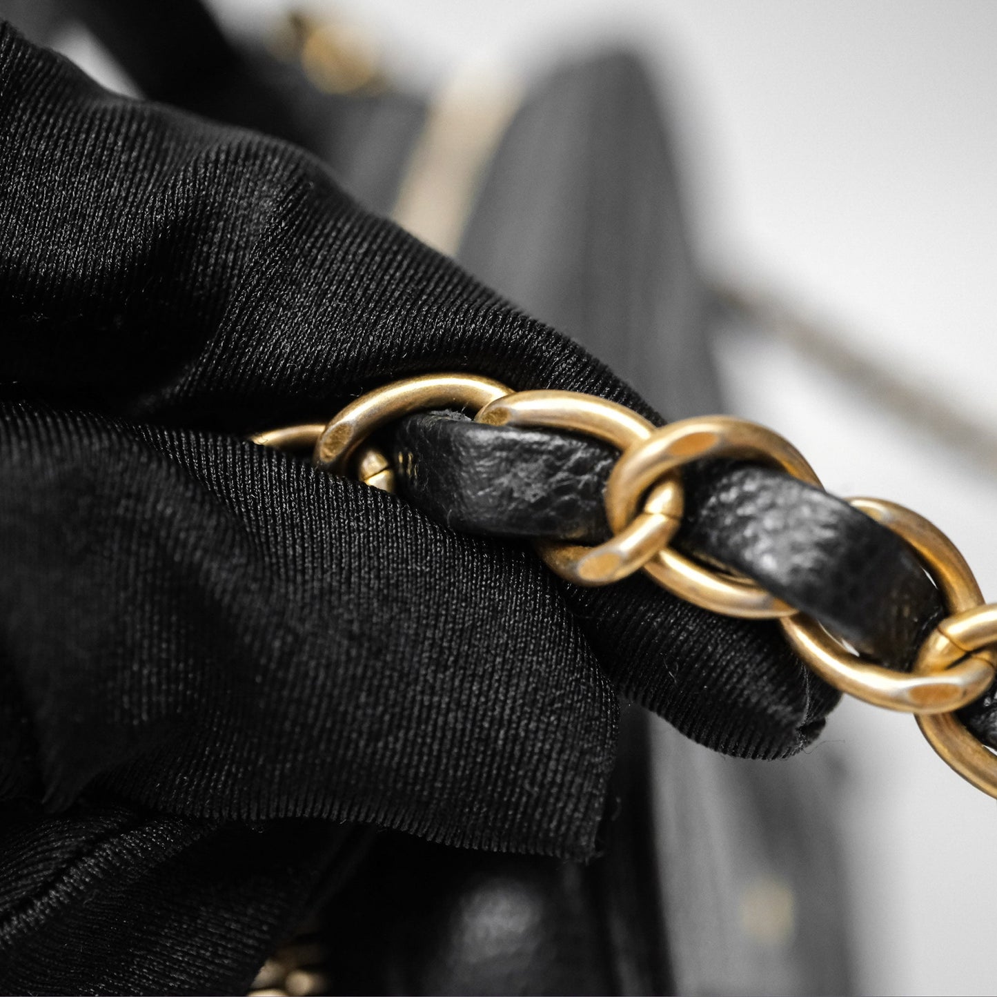 Chanel Quilted Medium CC Filigree Vanity Case Black Caviar Aged Gold Hardware