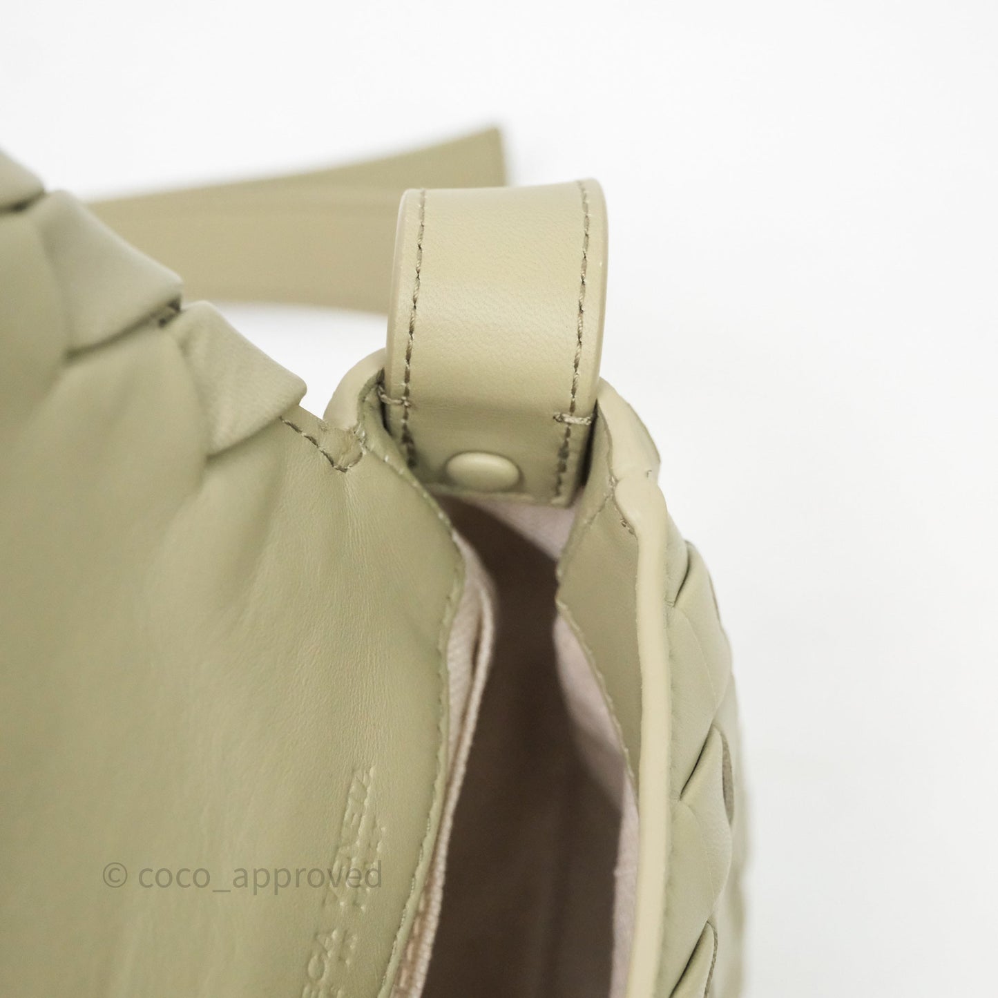 Bottega Veneta Mini Vertical Cobble Crossbody Bag Sage