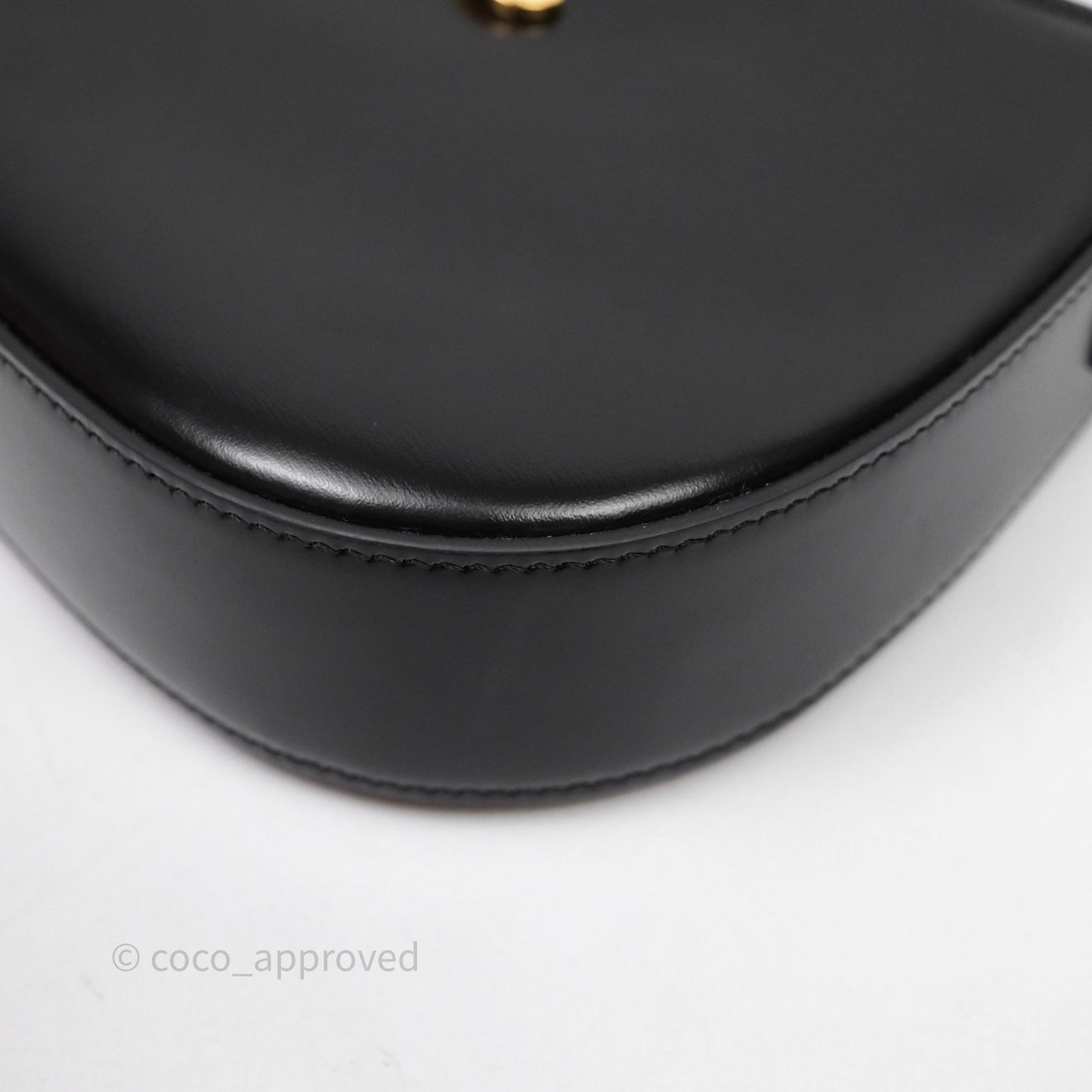 Celine Medium Tilly Bag in Shiny Calfskin Black