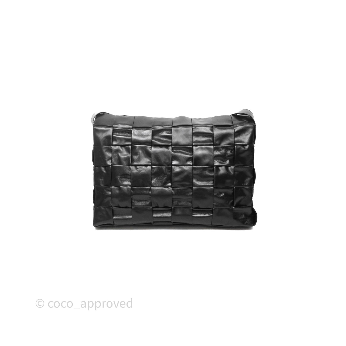 Bottega Veneta Maxi Paper Cassette Bag Calfskin Intrecciato Black