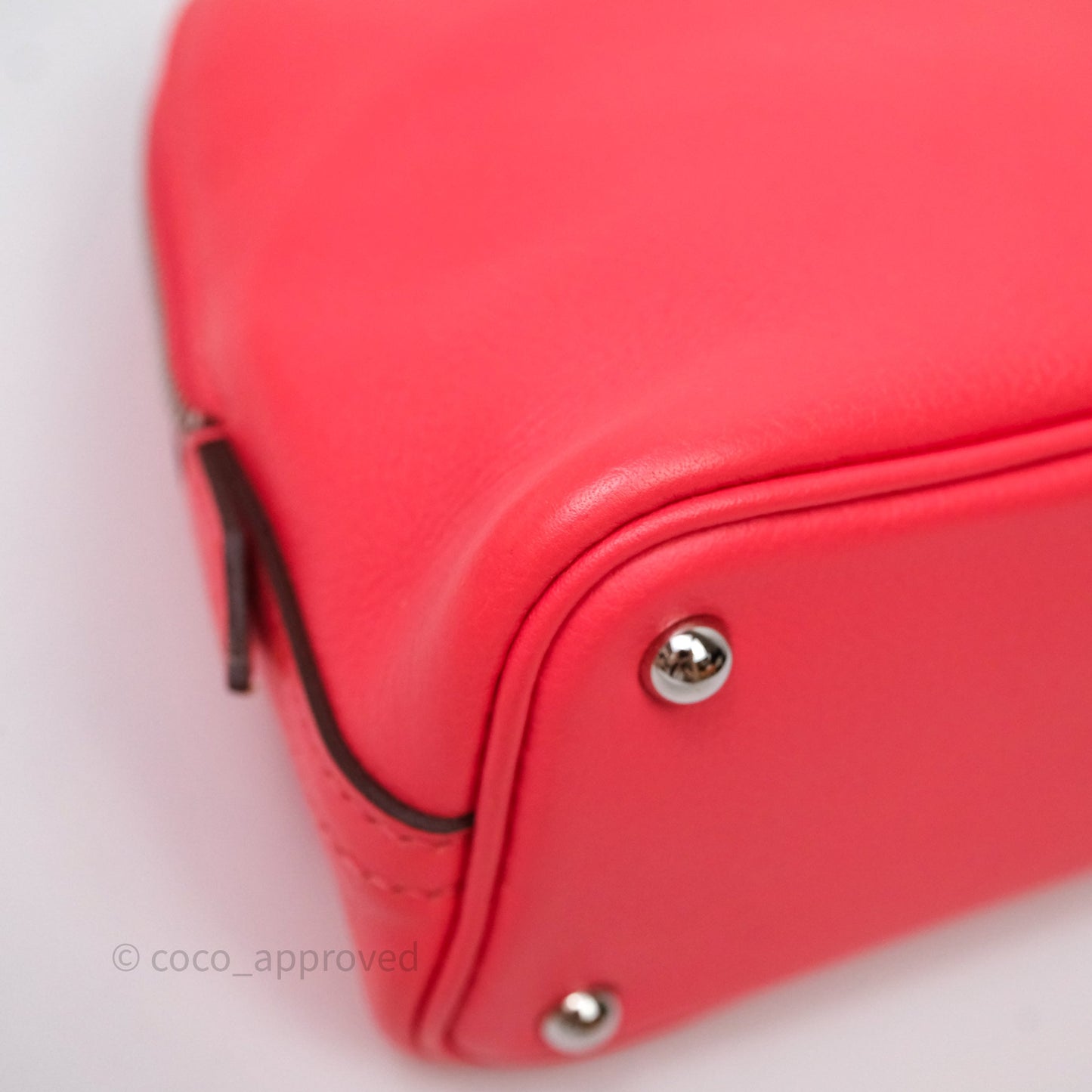 Hermès Bolide Mini 1923 Rose Texas 0E/ Cuivre 6C Evercolor Palladium Hardware