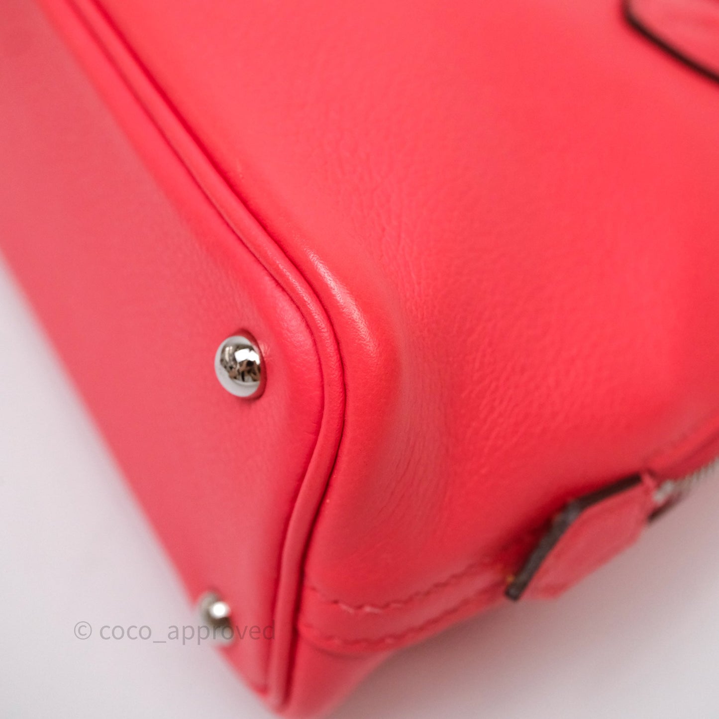 Hermès Bolide Mini 1923 Rose Texas 0E/ Cuivre 6C Evercolor Palladium Hardware