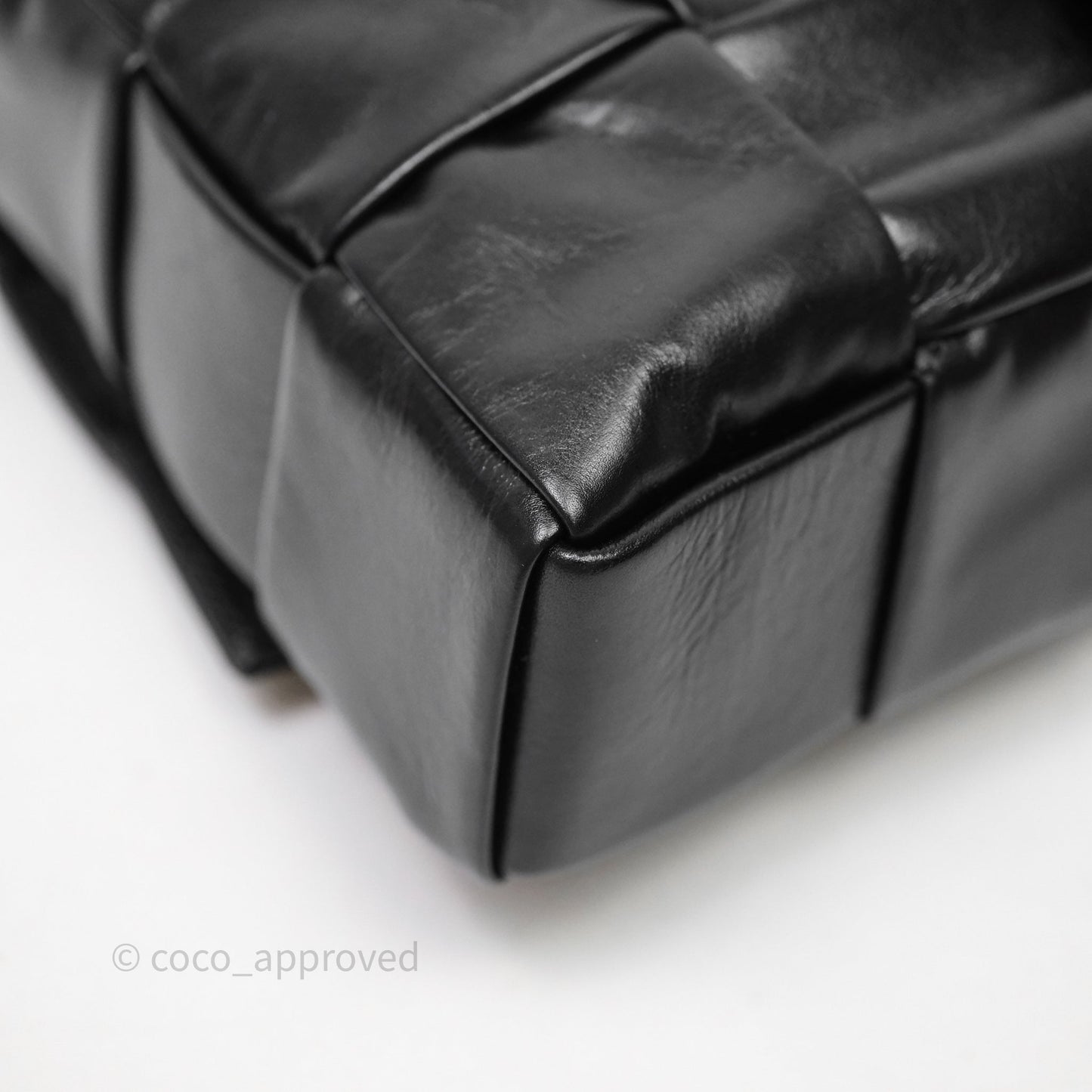 Bottega Veneta Maxi Paper Cassette Bag Calfskin Intrecciato Black